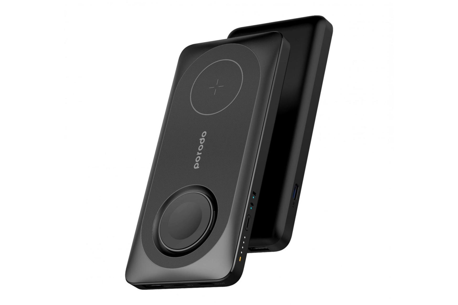 نمای کناری پاور بانک پرودو Porodo Magsafe PD-PBFCH021-BK 10000mAh