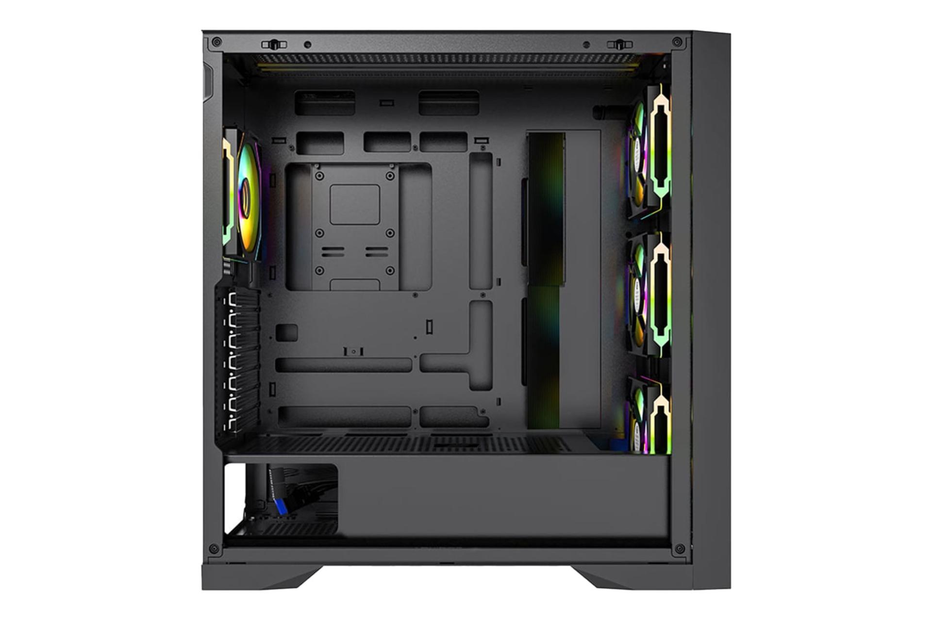 نمای داخلی پنل سمت چپ کیس کامپیوتر لاجی کی C634B با نمایش محل نصب مادربرد