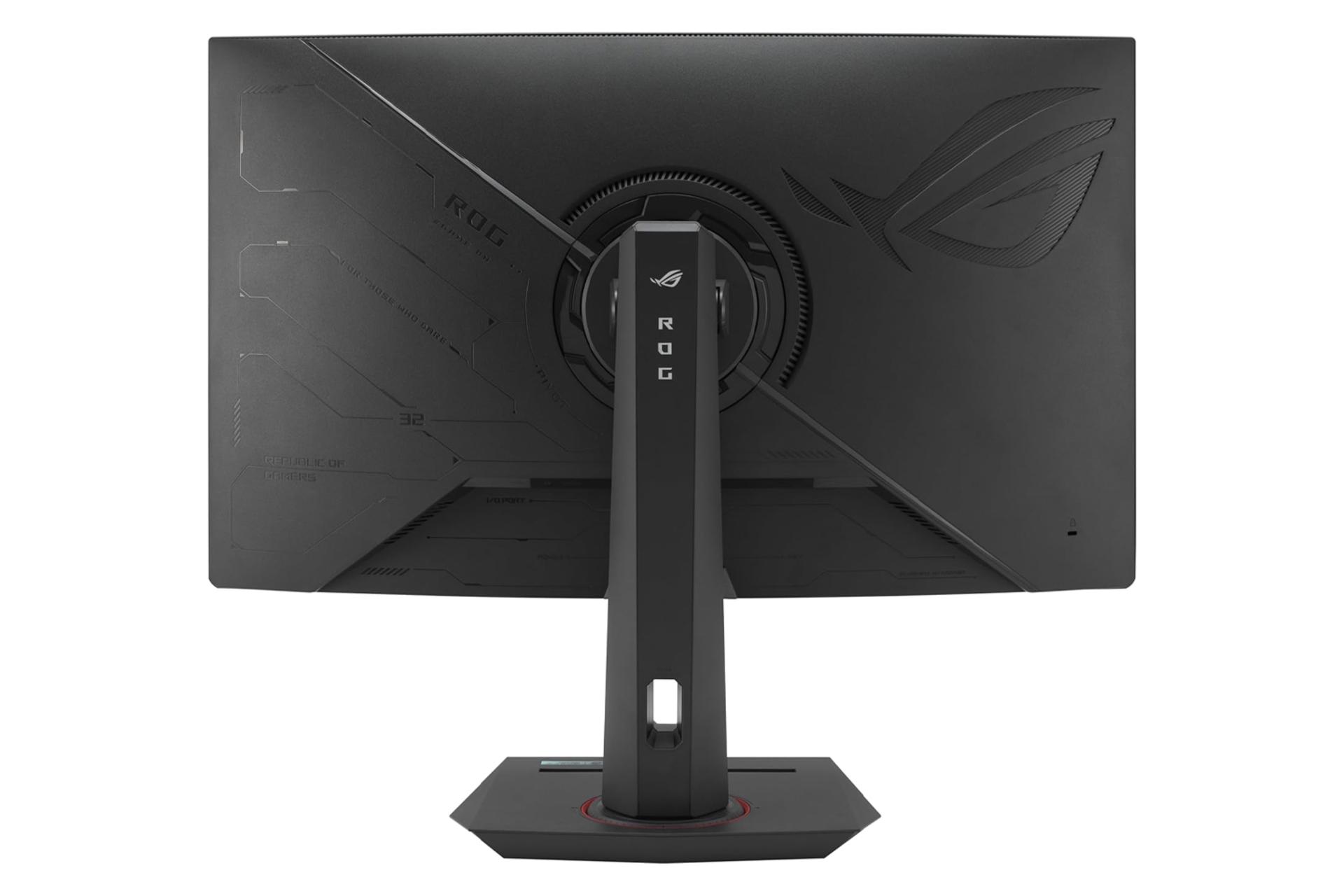 نمای پشت و بدنه مانیتور ایسوس 32 اینچ مدل ROG Strix XG32WCMS