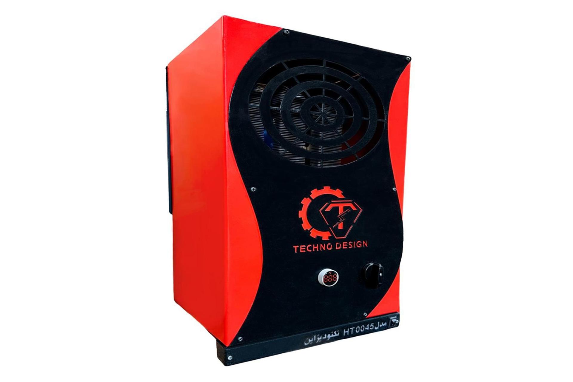 نمای کناری بخاری برقی تکنو دیزاین Techno Design HT0045