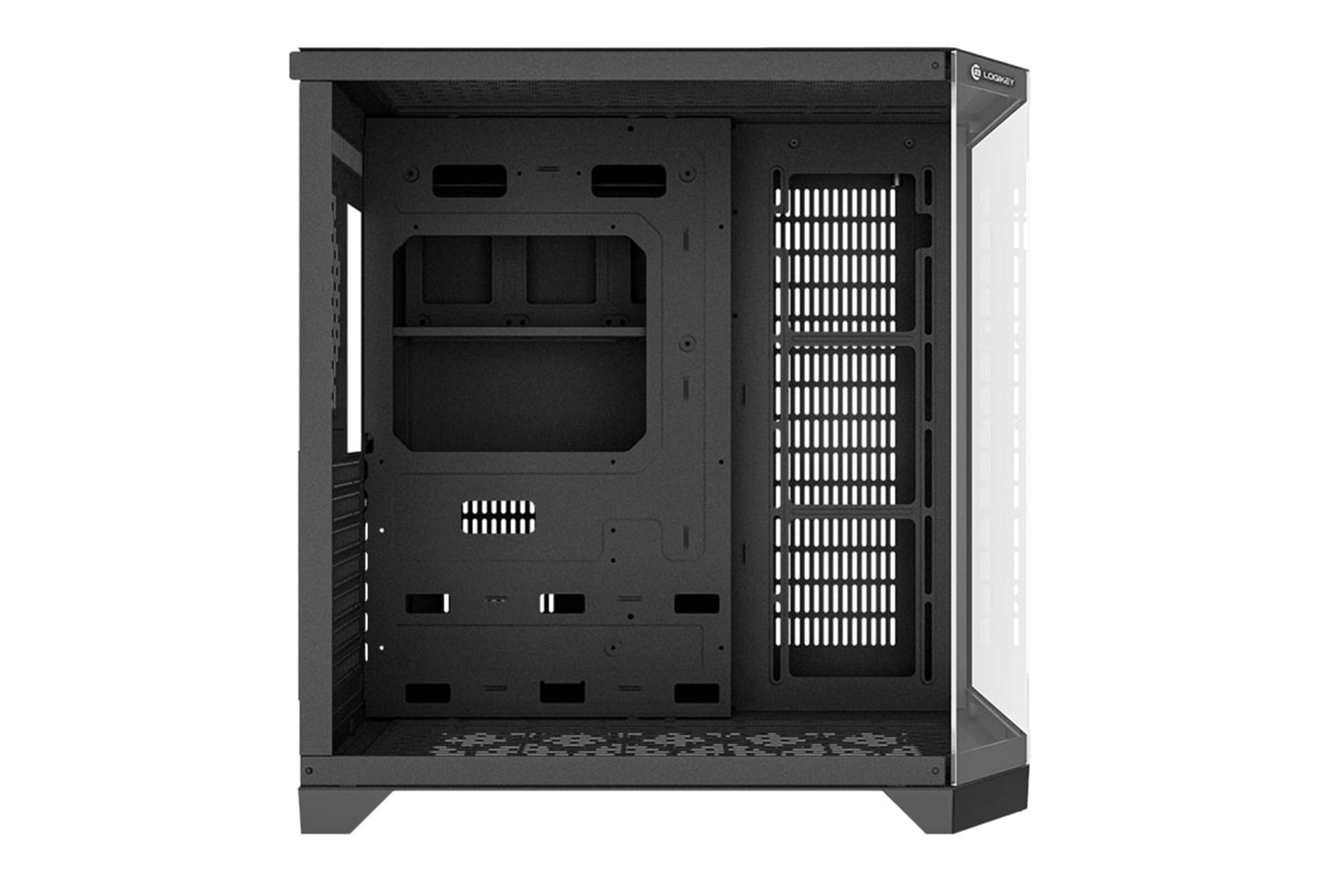 نمای داخلی پنل سمت چپ کیس کامپیوتر لاجی کی C565B با نمایش محل نصب مادربرد