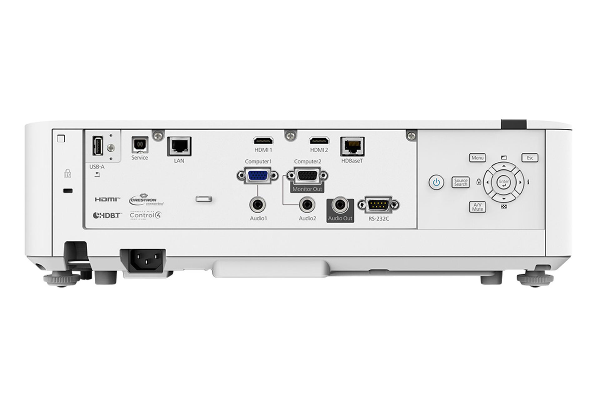 ویدیو پروژکتور اپسون Epson EB-L720U نمای پشت و درگاه ها