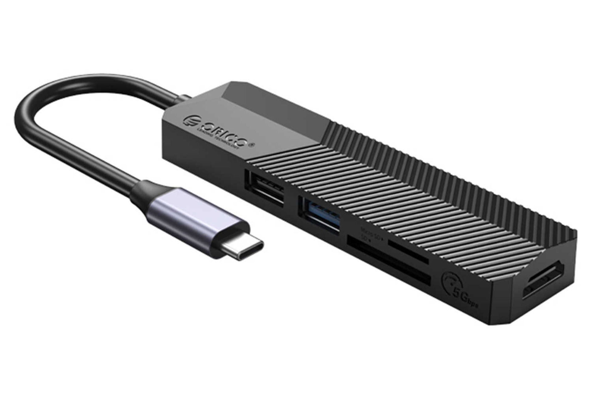 نمای سمت راست هاب USB-C اوریکو 5 پورت مدل MDK-5P