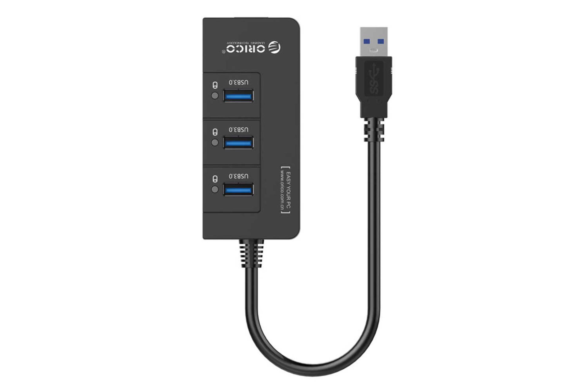 نمای بالای هاب USB-A اوریکو 4 پورت مدل HR01-U3