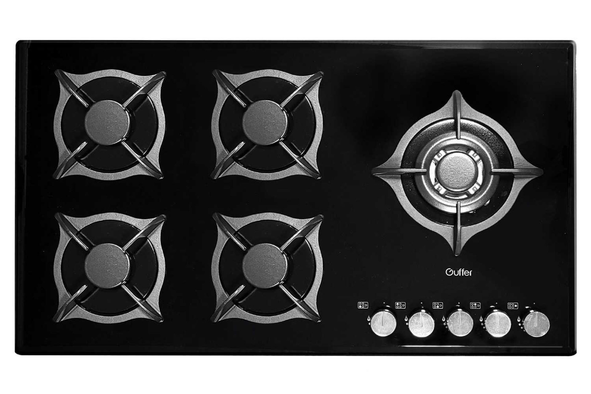 نمای بالای اجاق گاز صفحه ای گوفر Darian رنگ مشکی