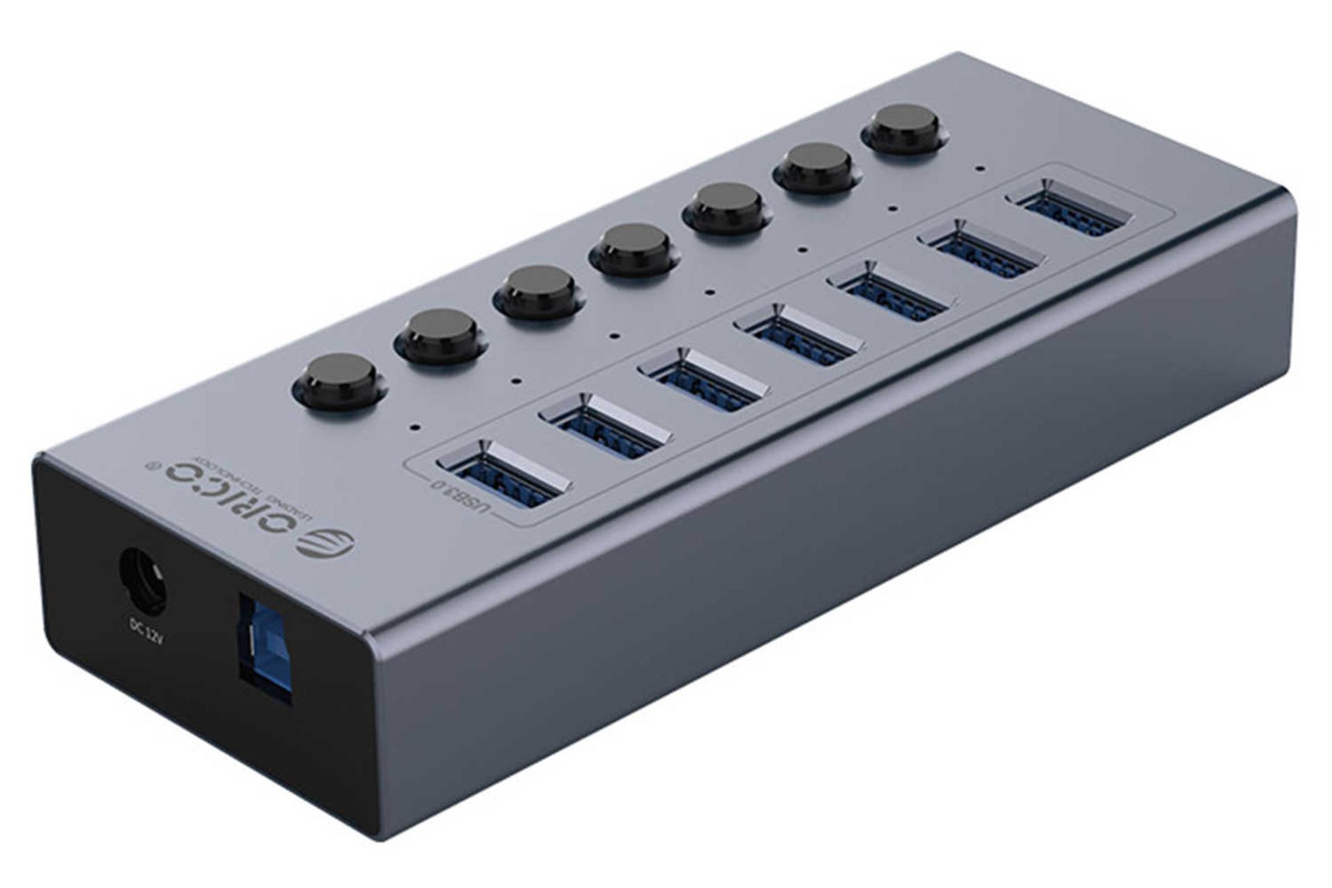 مرجع متخصصين ايران نماي سمت راست هاب USB-A اوريكو 7 پورت مدل BT2U3-7AB