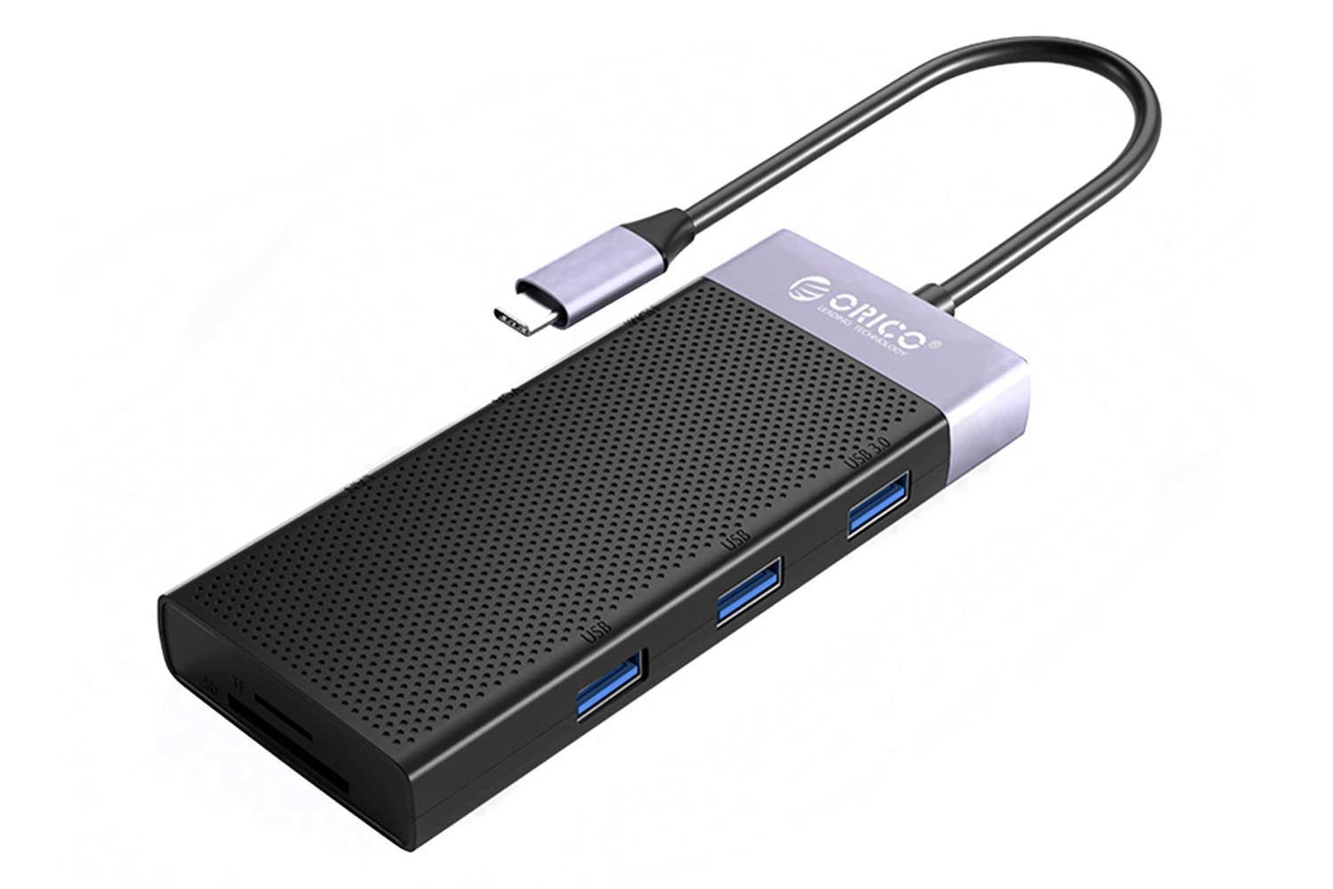 نمای سمت راست هاب USB-C اوریکو 10 پورت مدل MDK-10P