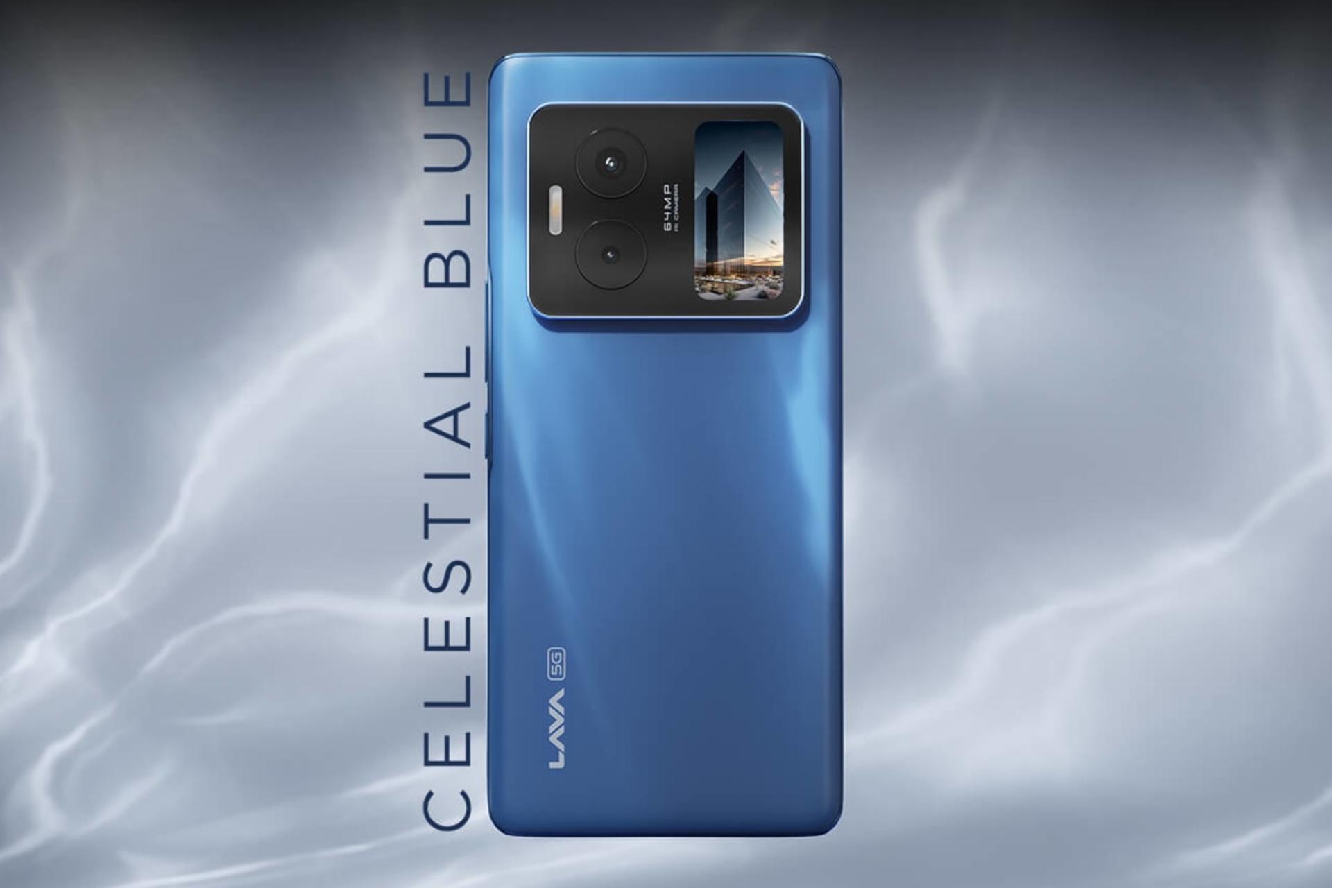 پنل پشت و نمایشگر خارجی گوشی موبایل لاوا Lava Blaze Duo آبی تیره