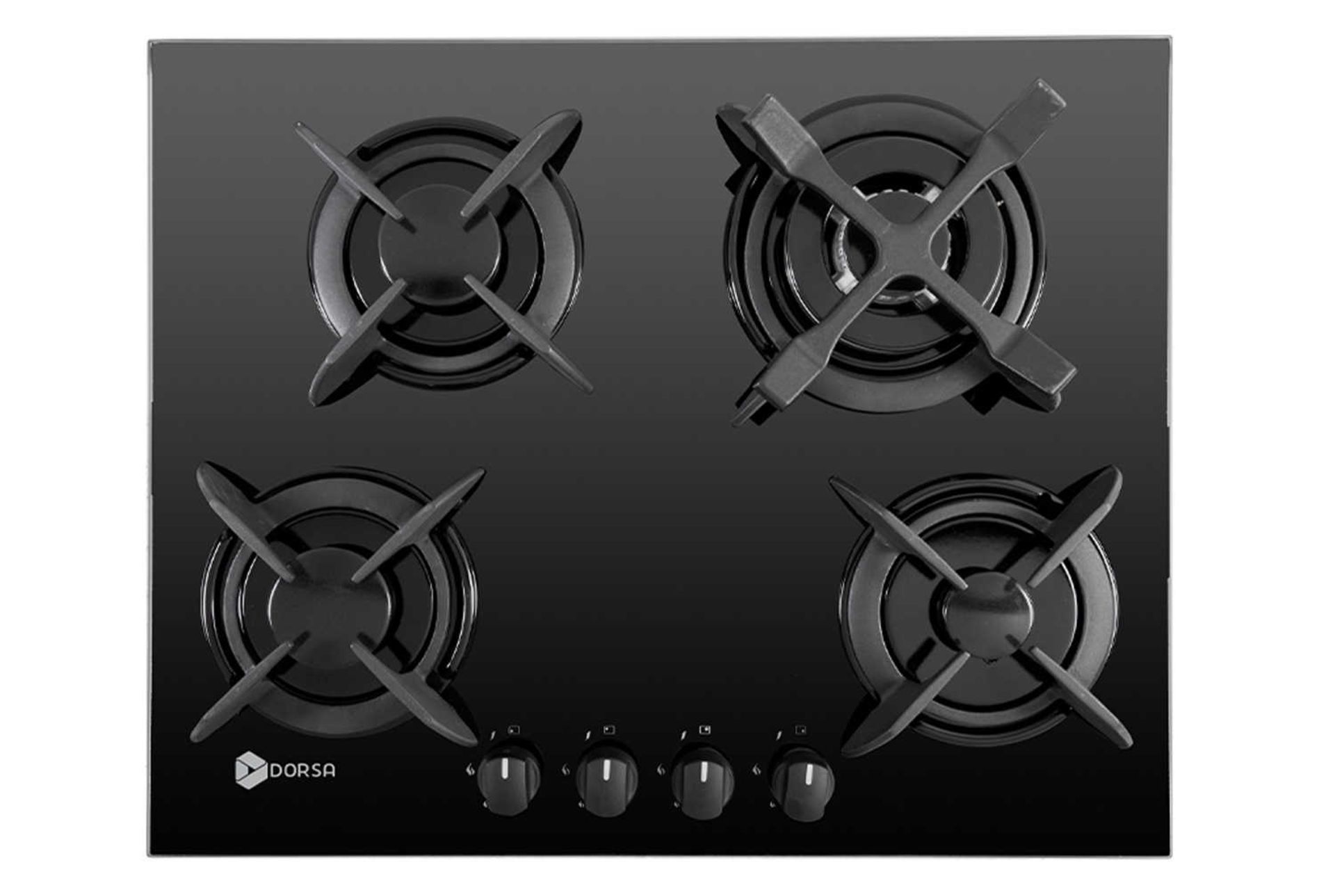 نمای بالای اجاق گاز صفحه ای شیشه‌ای درسا مانا DG2103-4