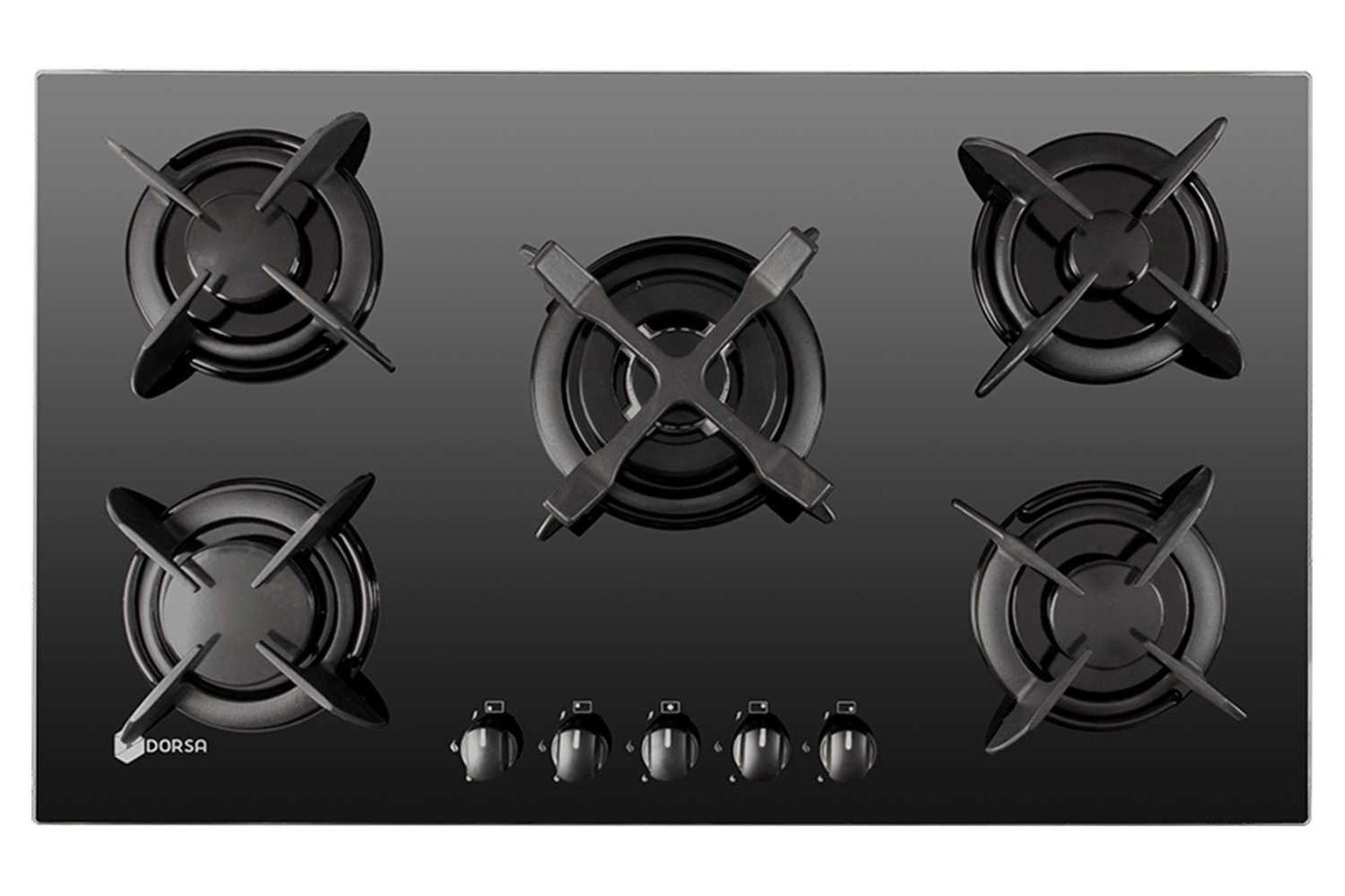 نمای بالای اجاق گاز صفحه ای شیشه‌ای درسا مانا DG2103-5M