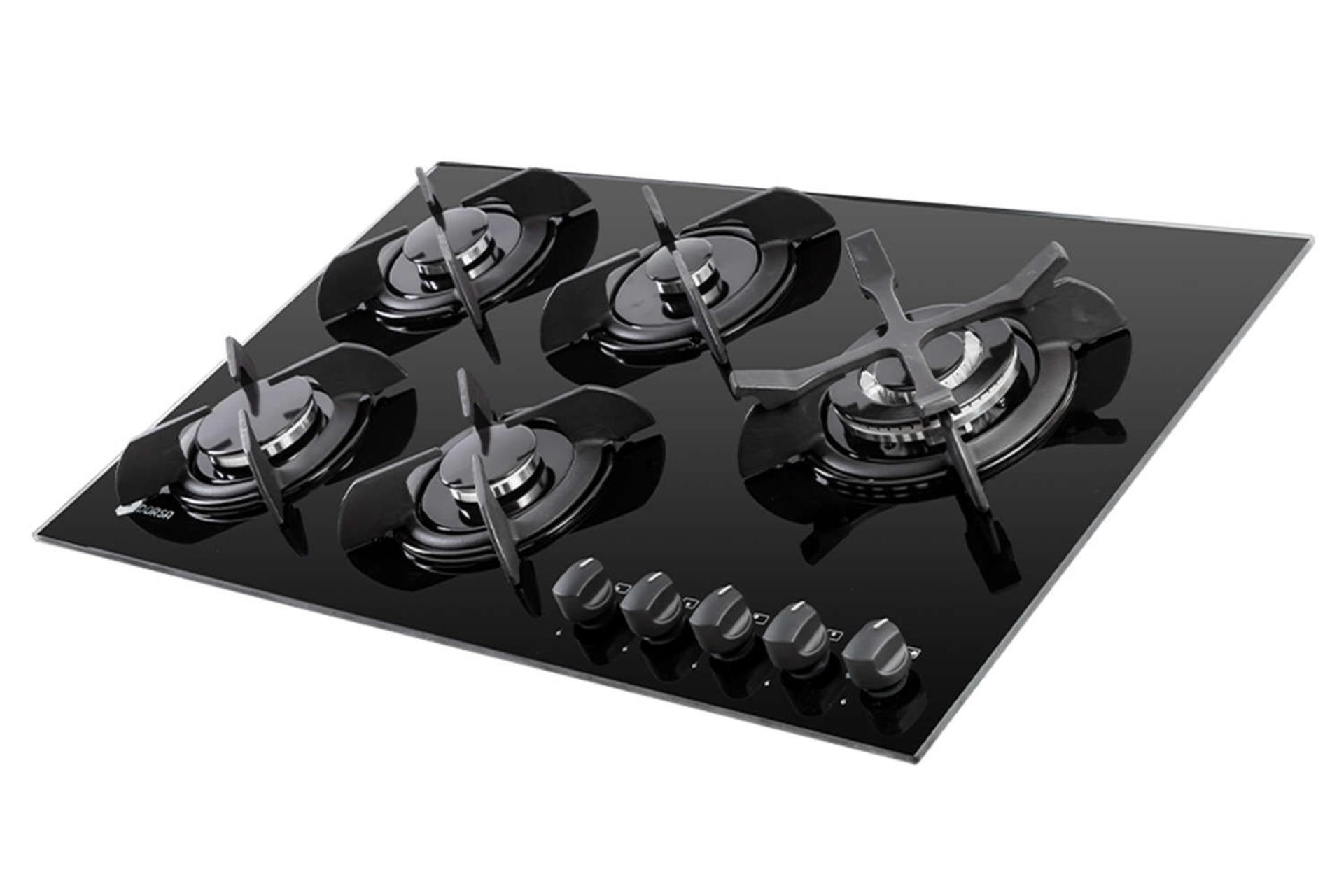 نمای سمت راست اجاق گاز صفحه ای درسا آرتا DG2103-5R رنگ مشکی