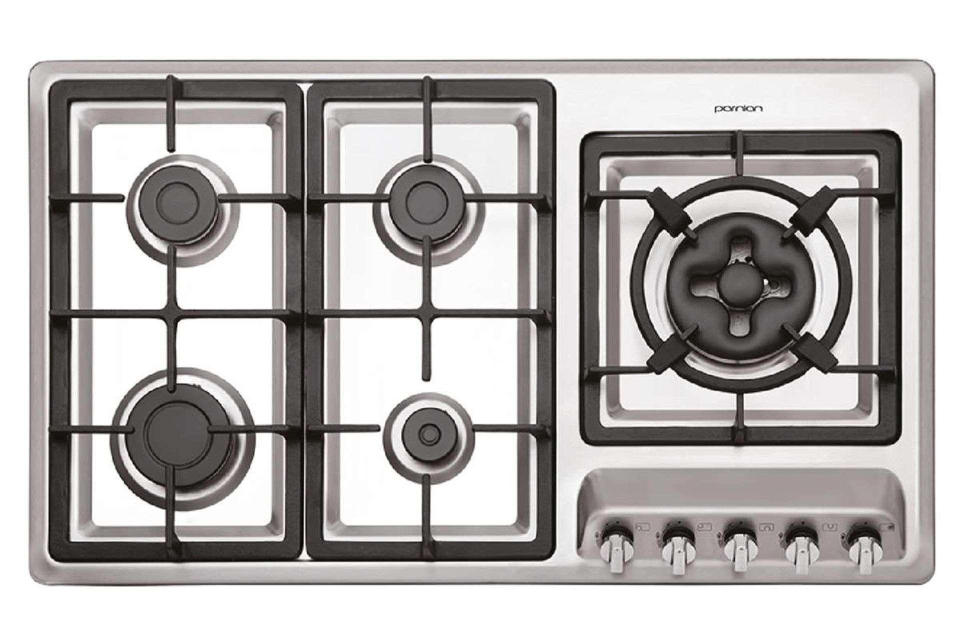 نمای بالای اجاق گاز صفحه ای پرنیان استیل PB-5102