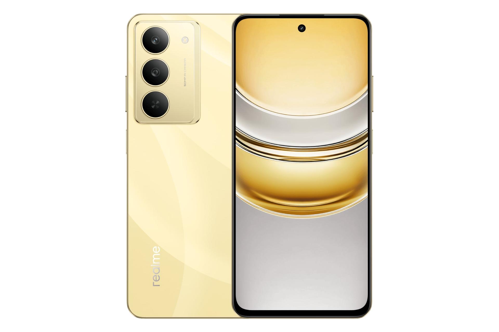 پنل جلو و پشت گوشی موبایل ریلمی Realme 14x طلایی