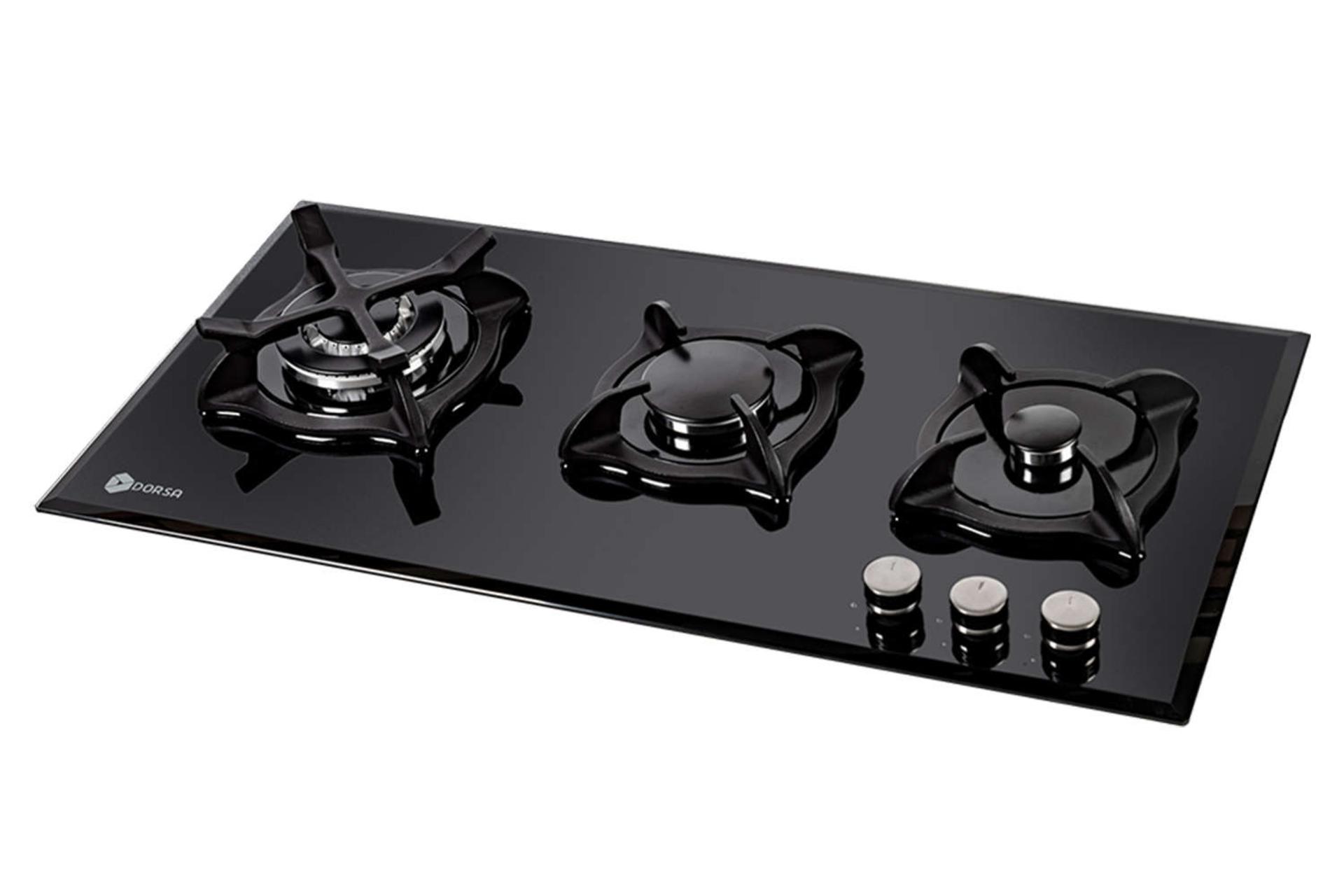 نمای سمت راست اجاق گاز صفحه ای شیشه ای درسا الینا DG2106-3