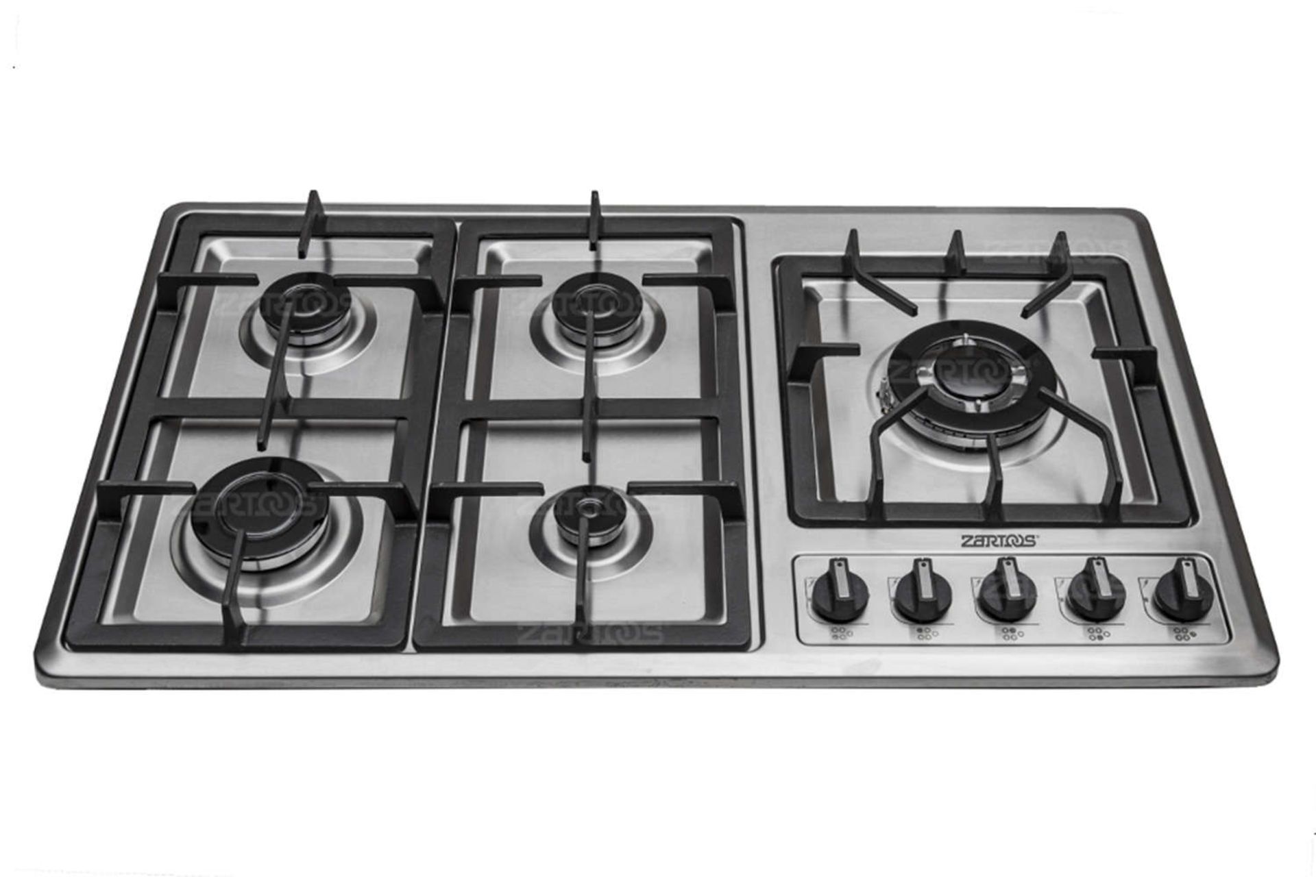 نمای جلوی اجاق گاز صفحه ای استیل زرتوس SG5002