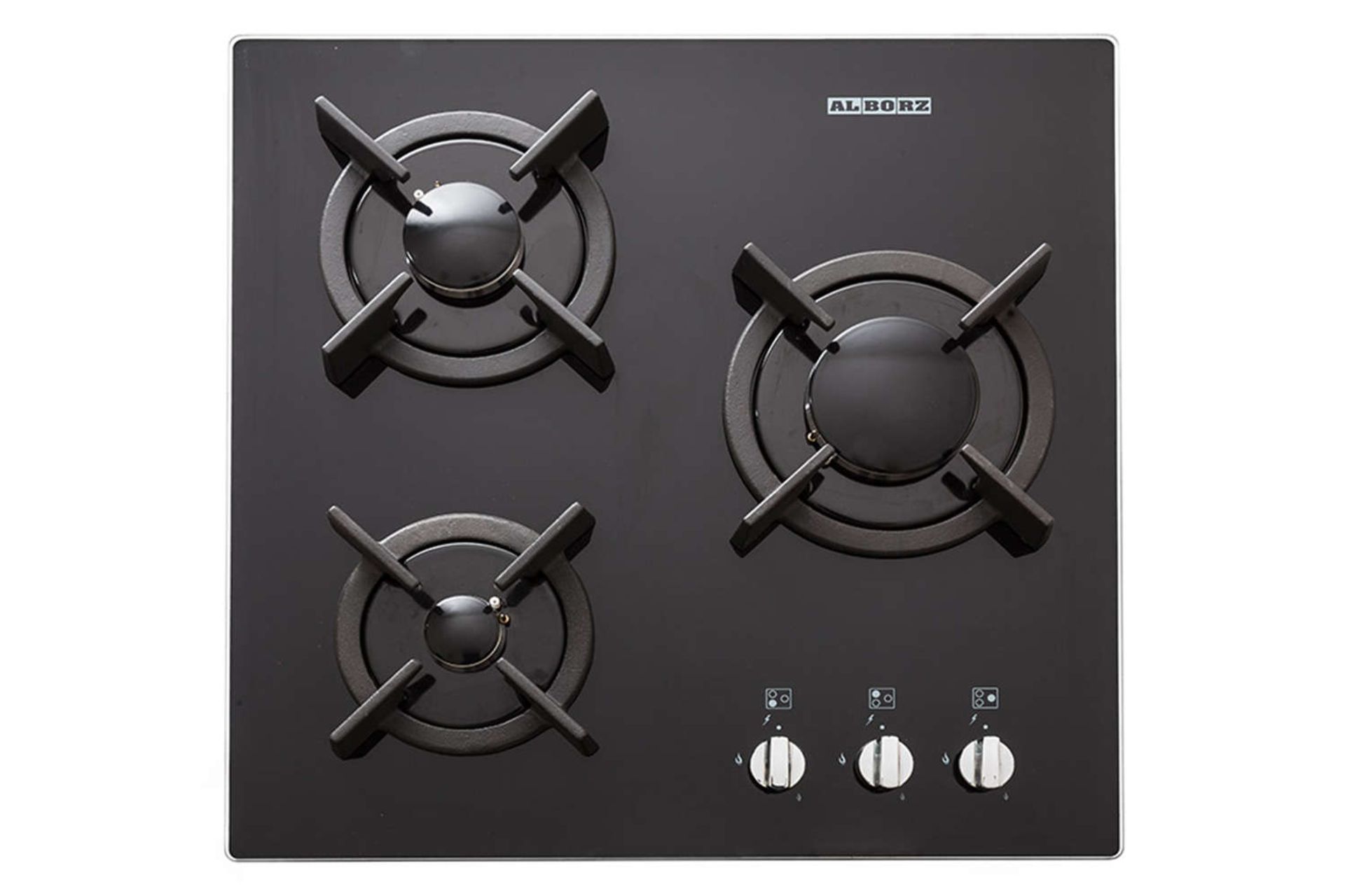 نمای بالای اجاق گاز صفحه ای استیل البرز G-3501