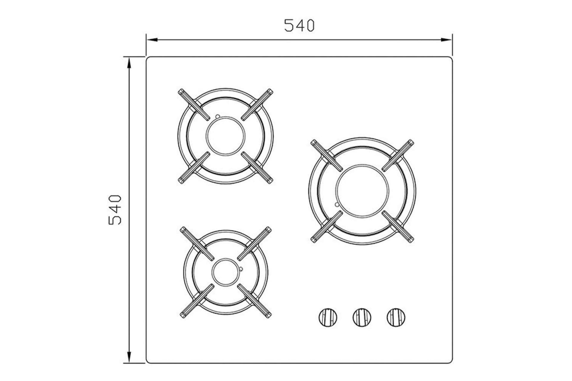 ابعاد و اندازه اجاق گاز صفحه ای استیل البرز G-3501