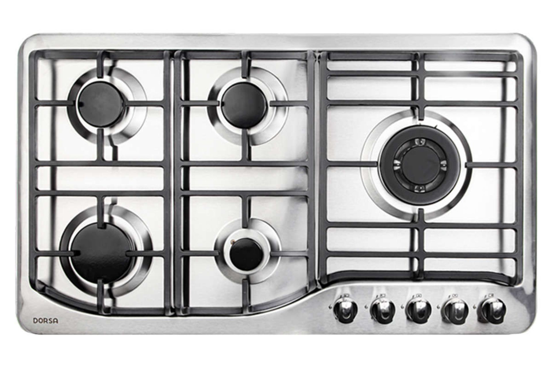نمای بالای اجاق گاز صفحه ای استیل درسا هانیا DG2202-5R