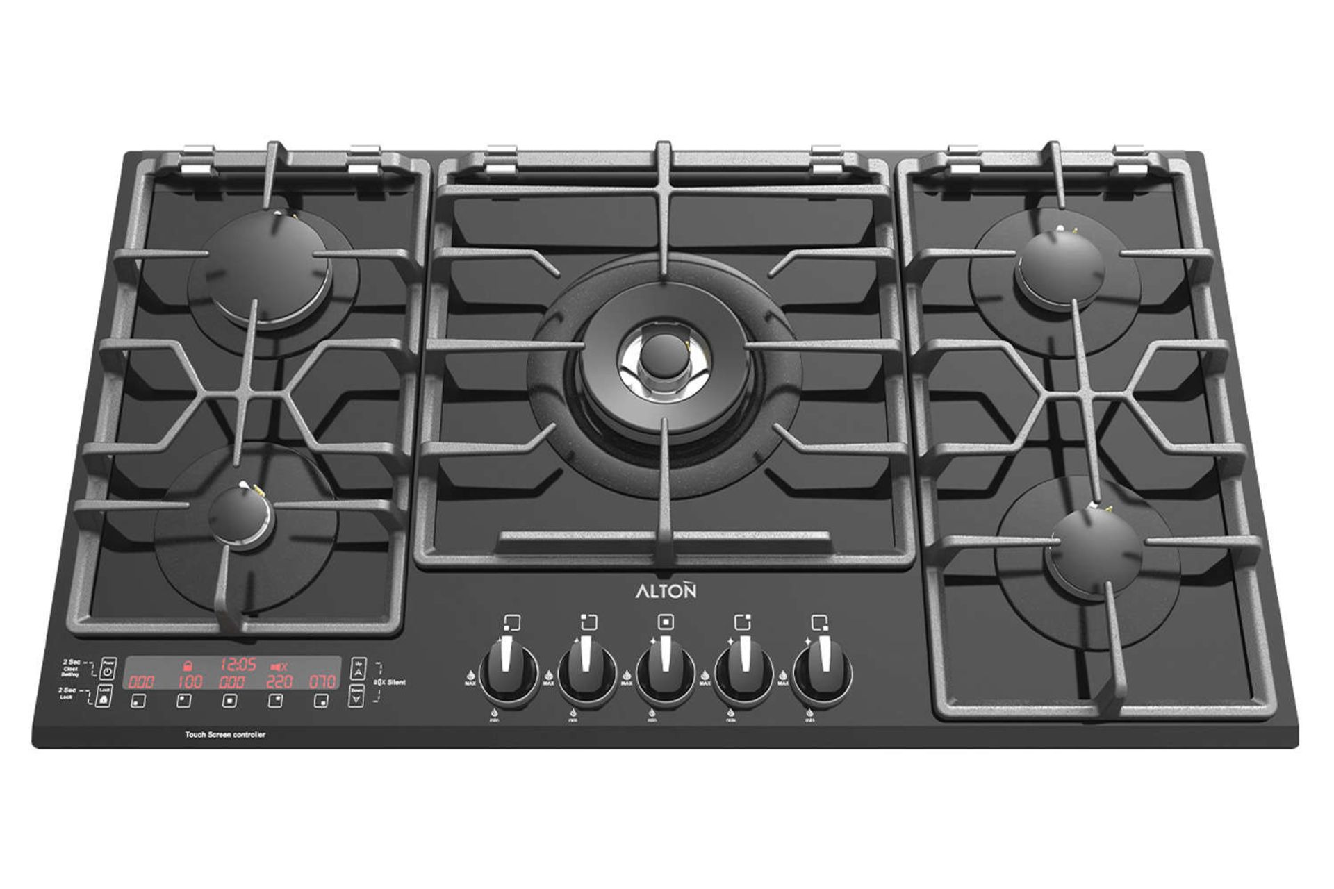 نمای بالای اجاق گاز صفحه ای آلتون G535DB