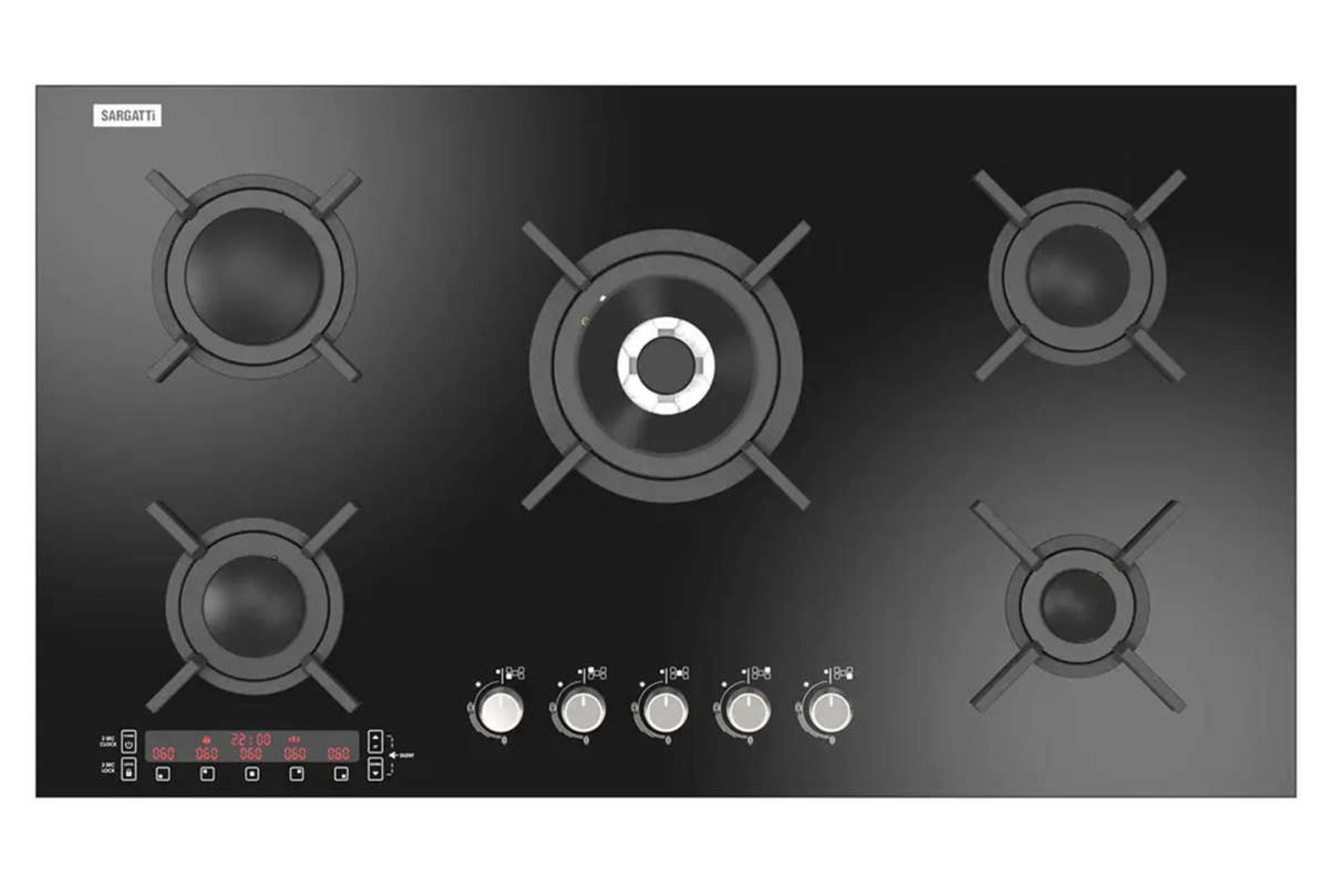 نمای بالای اجاق گاز صفحه ای سارگاتی 203T