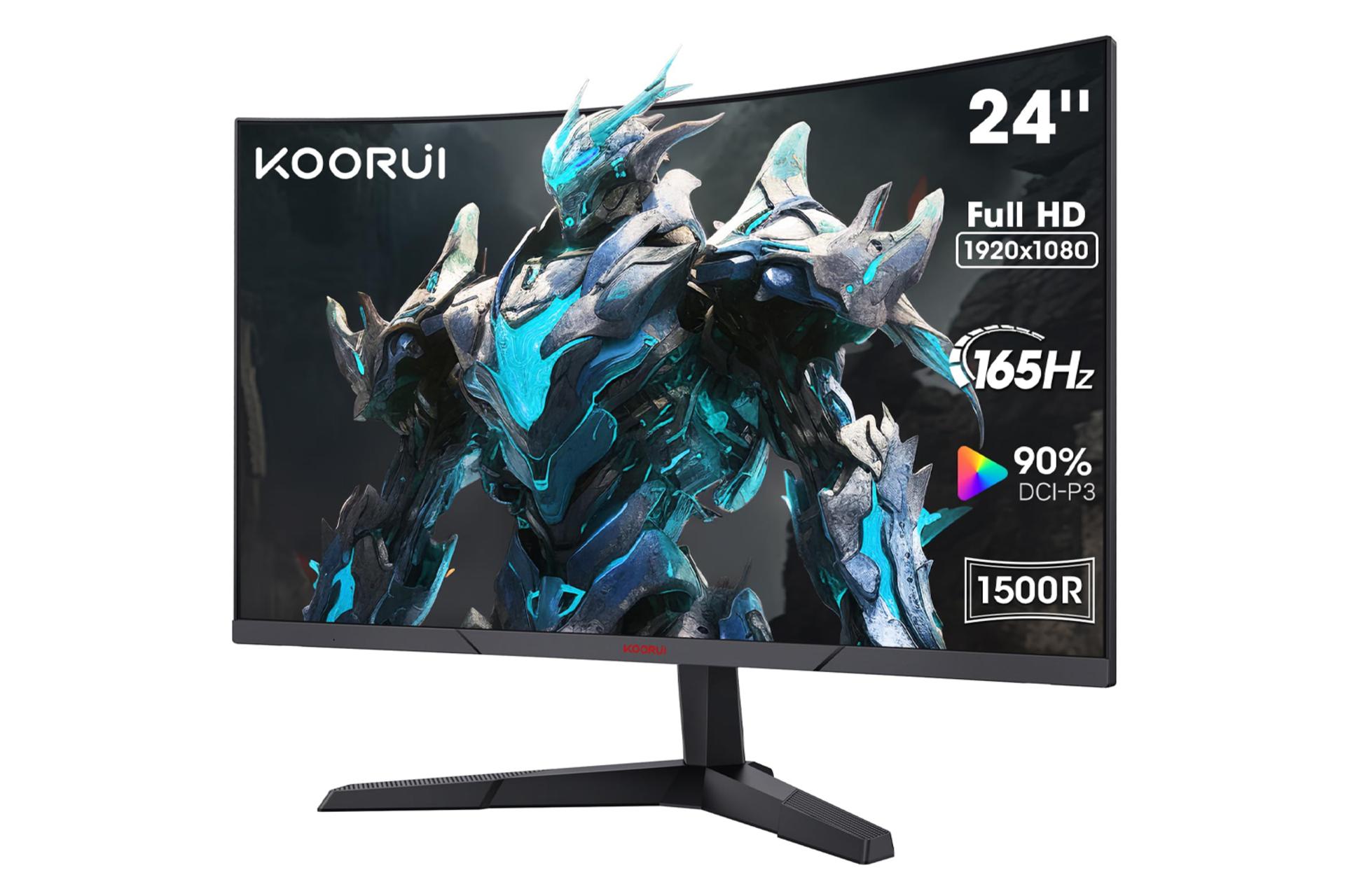 ابعاد و اندازه مانیتور کووری 24 اینچ مدل 24E6CA