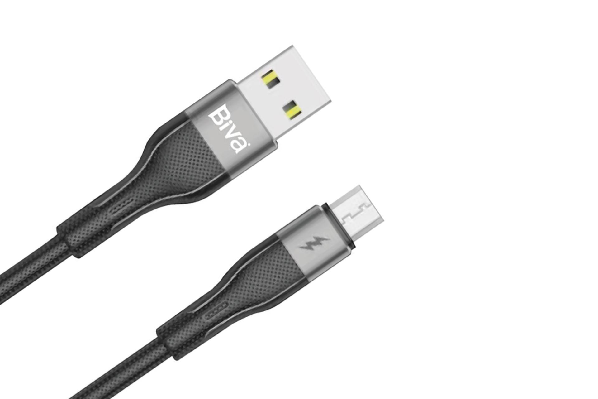 کانکتور و اتصال کابل شارژ USB بیوا Type-A به Micro-USB مدل C-20V با طول 2 متر