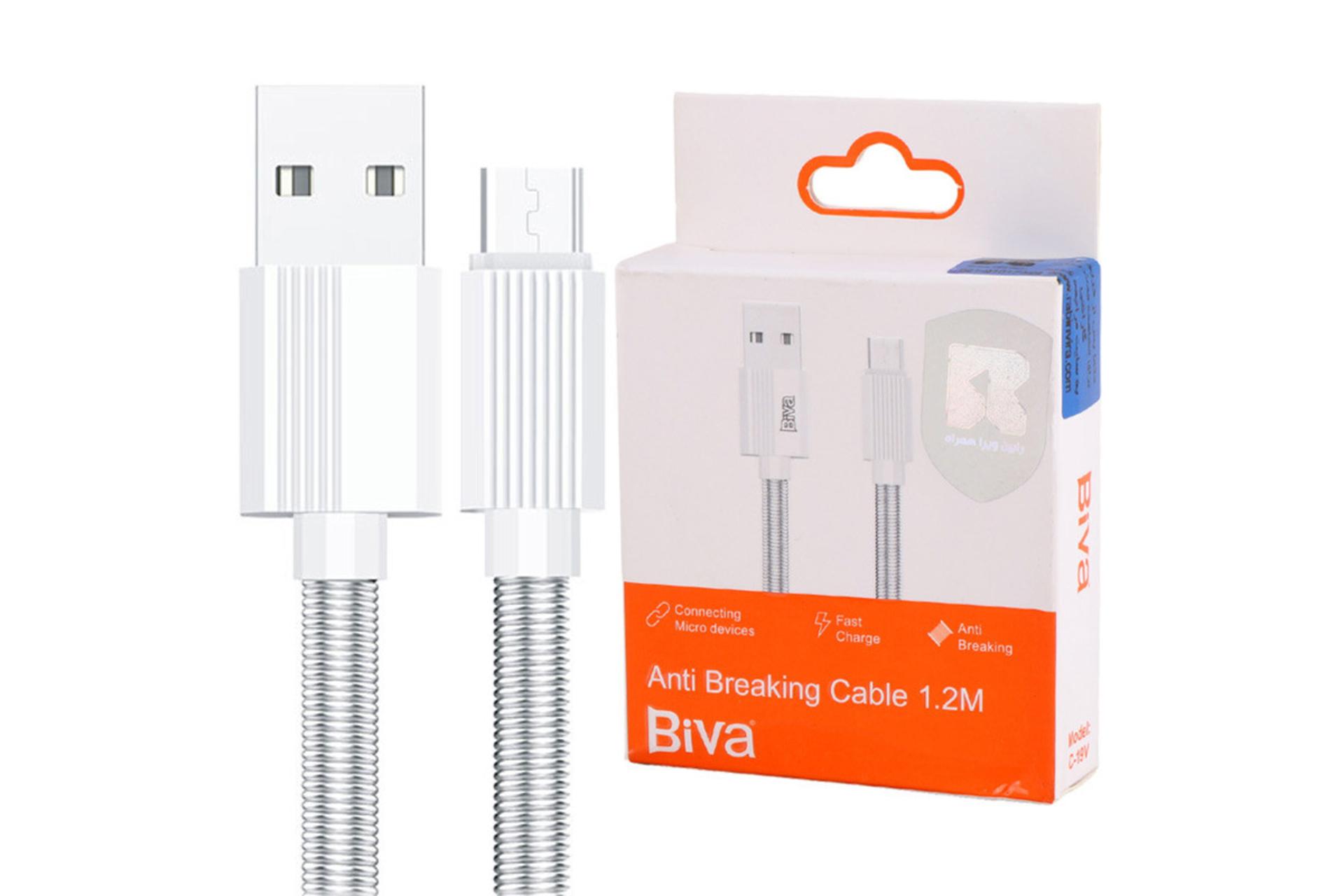 کابل شارژ USB بیوا Type-A به Micro-USB مدل C-19V با طول 1.2 متر
