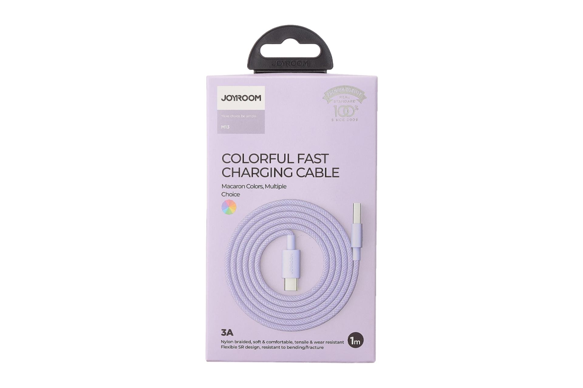 جعبه کابل شارژ USB جوی روم Type-A به Type-C مدل JR-M13 با طول 2 متر