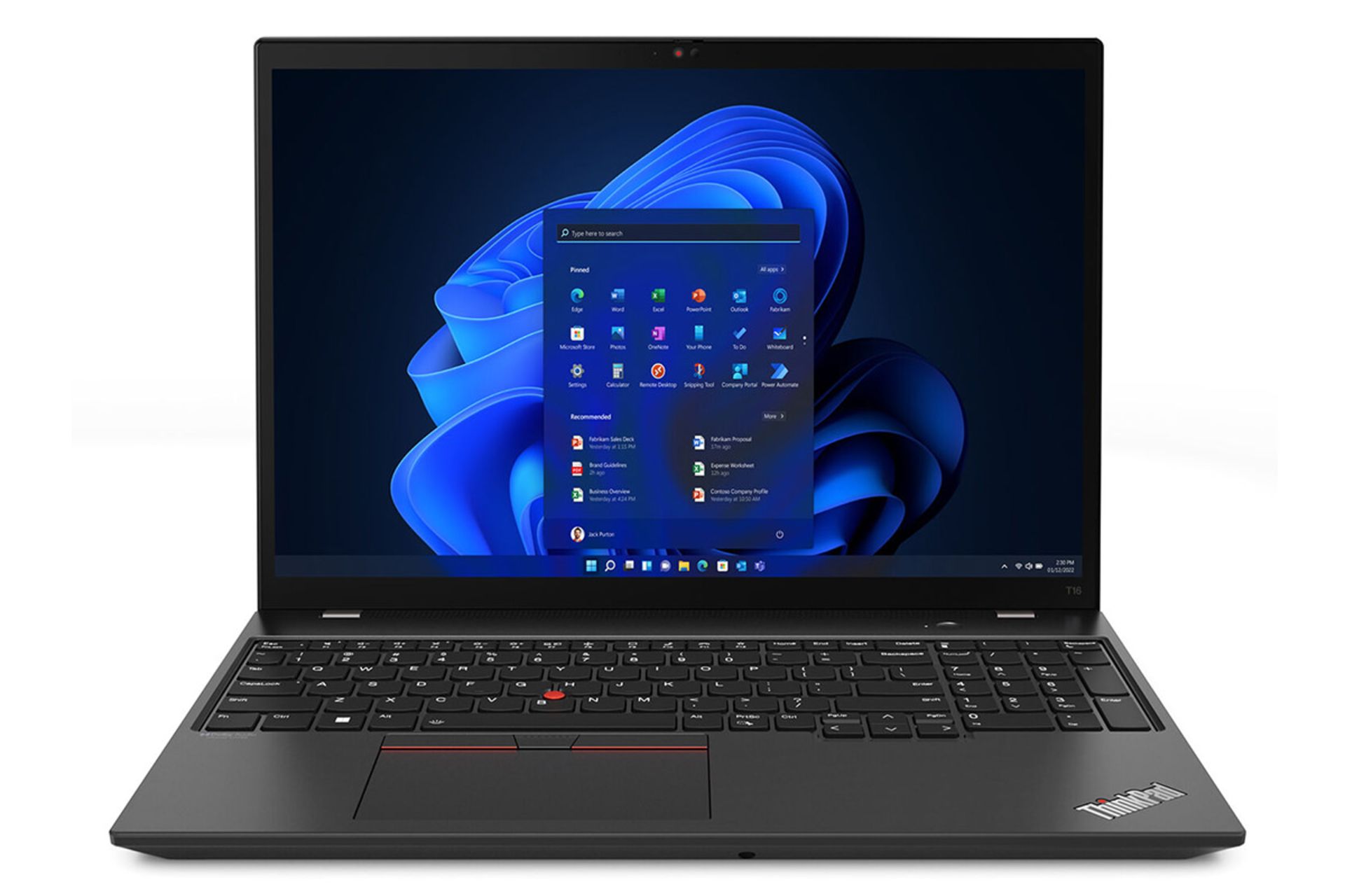 لپ تاپ لنوو Lenovo ThinkPad T16 Gen 1 نمای جلو