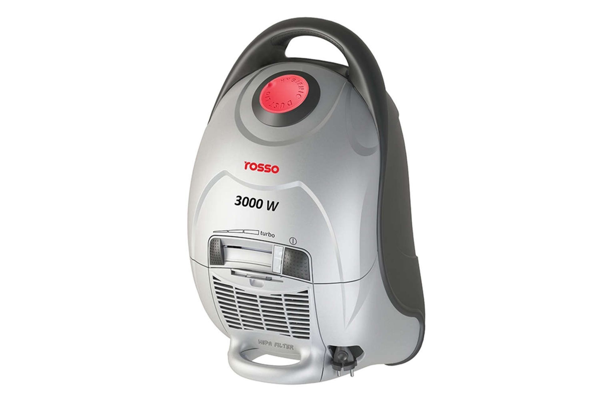 نمای جلوی جاروبرقی روسو BOSS رنگ نقره‌ای