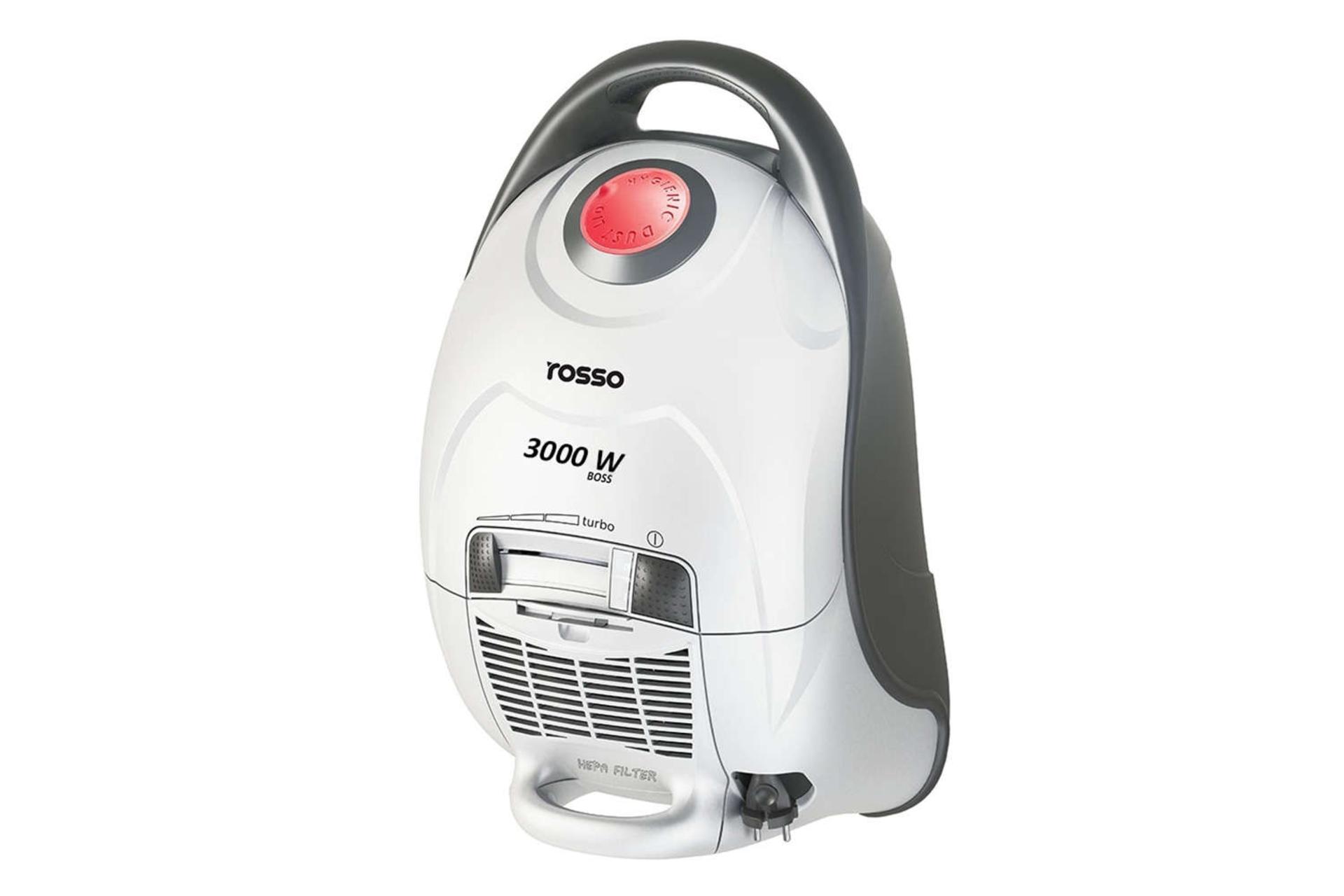 نمای جلوی جاروبرقی روسو BOSS رنگ سفید