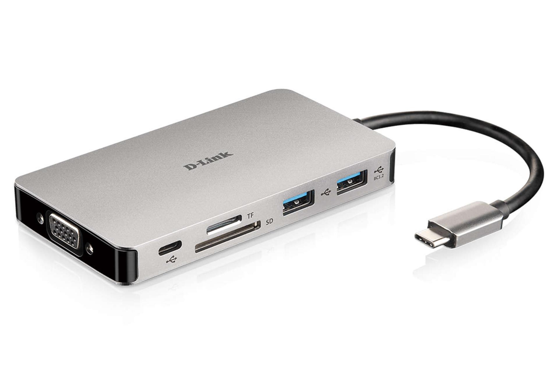 مرجع متخصصين ايران نماي سمت راست هاب USB-C دي لينك 9 پورت مدل DUB-M910