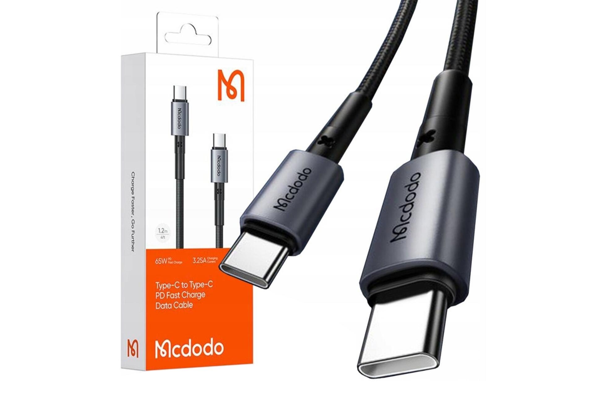 جعبه کابل شارژ USB مک دودو Type-C به Type-C مدل CA-3130 با طول 1 متر