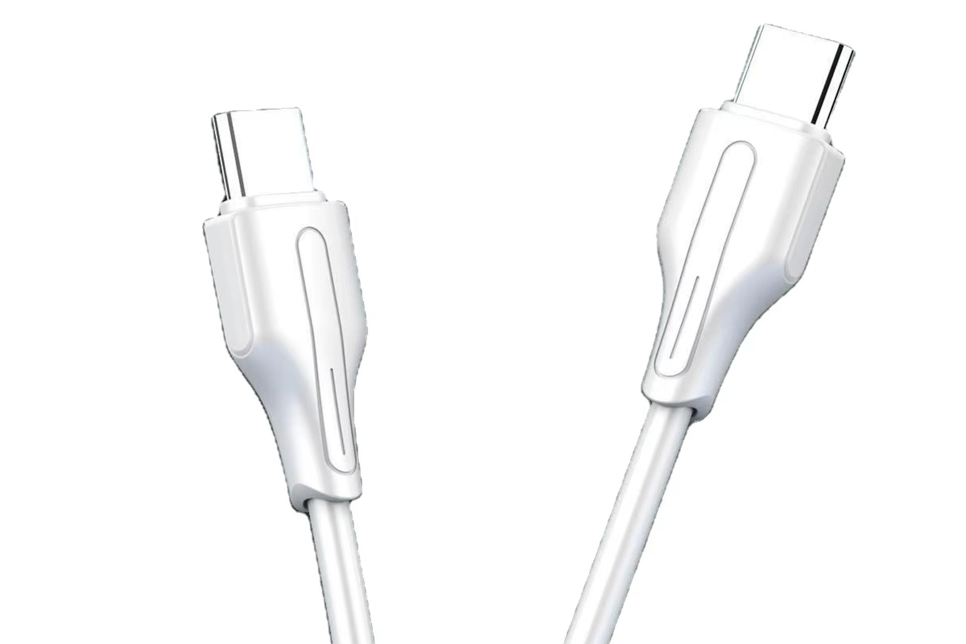کانکتور و اتصال کابل شارژ USB الدینیو Type-C به Type-C مدل LC122-C با طول 2 متر