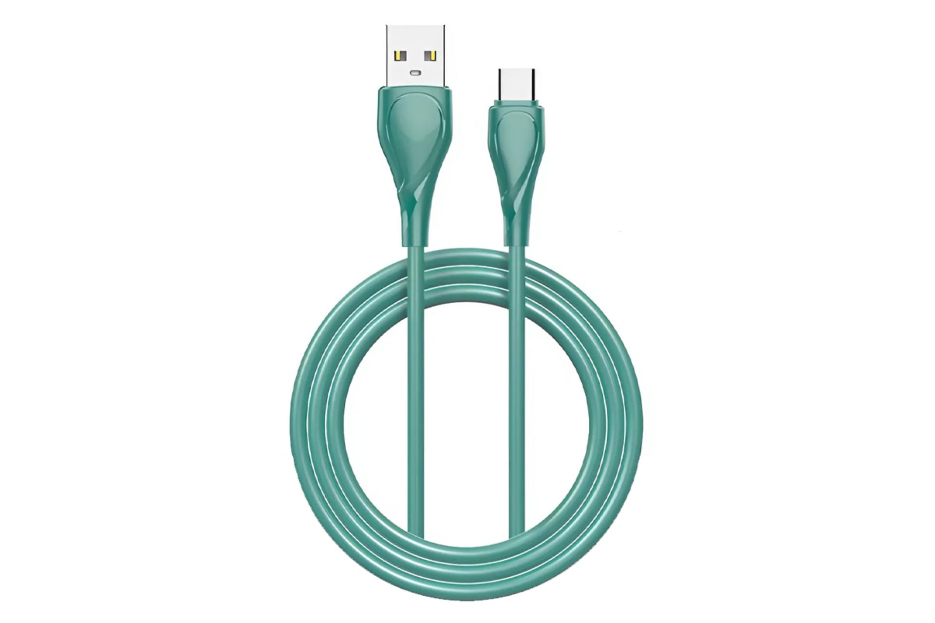 کابل شارژ USB الدینیو Type-A به Type-C مدل LS612 با طول 2 متر رنگ سبز