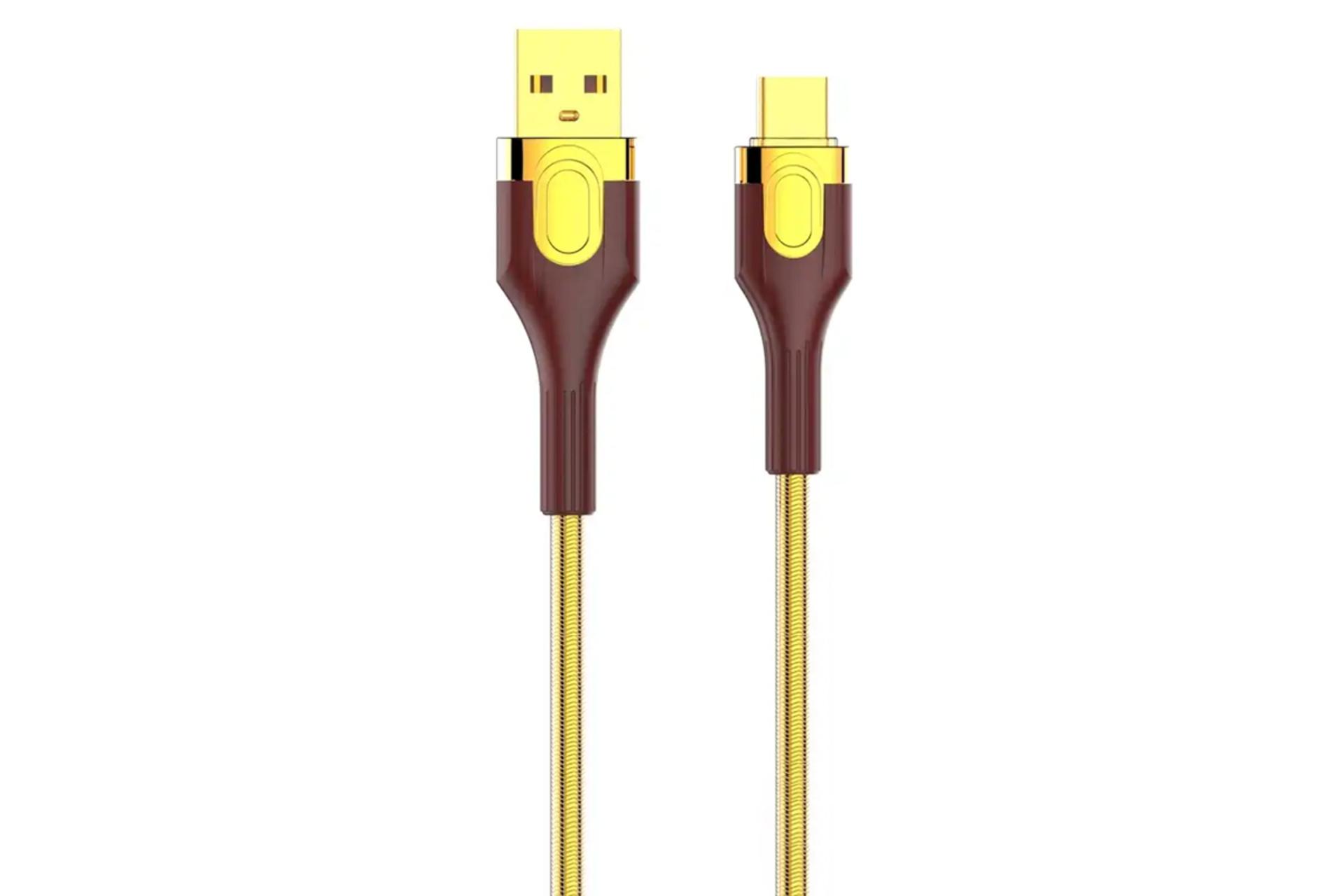 کابل شارژ USB الدینیو Type-A به Type-C مدل LS681 با طول 1 متر