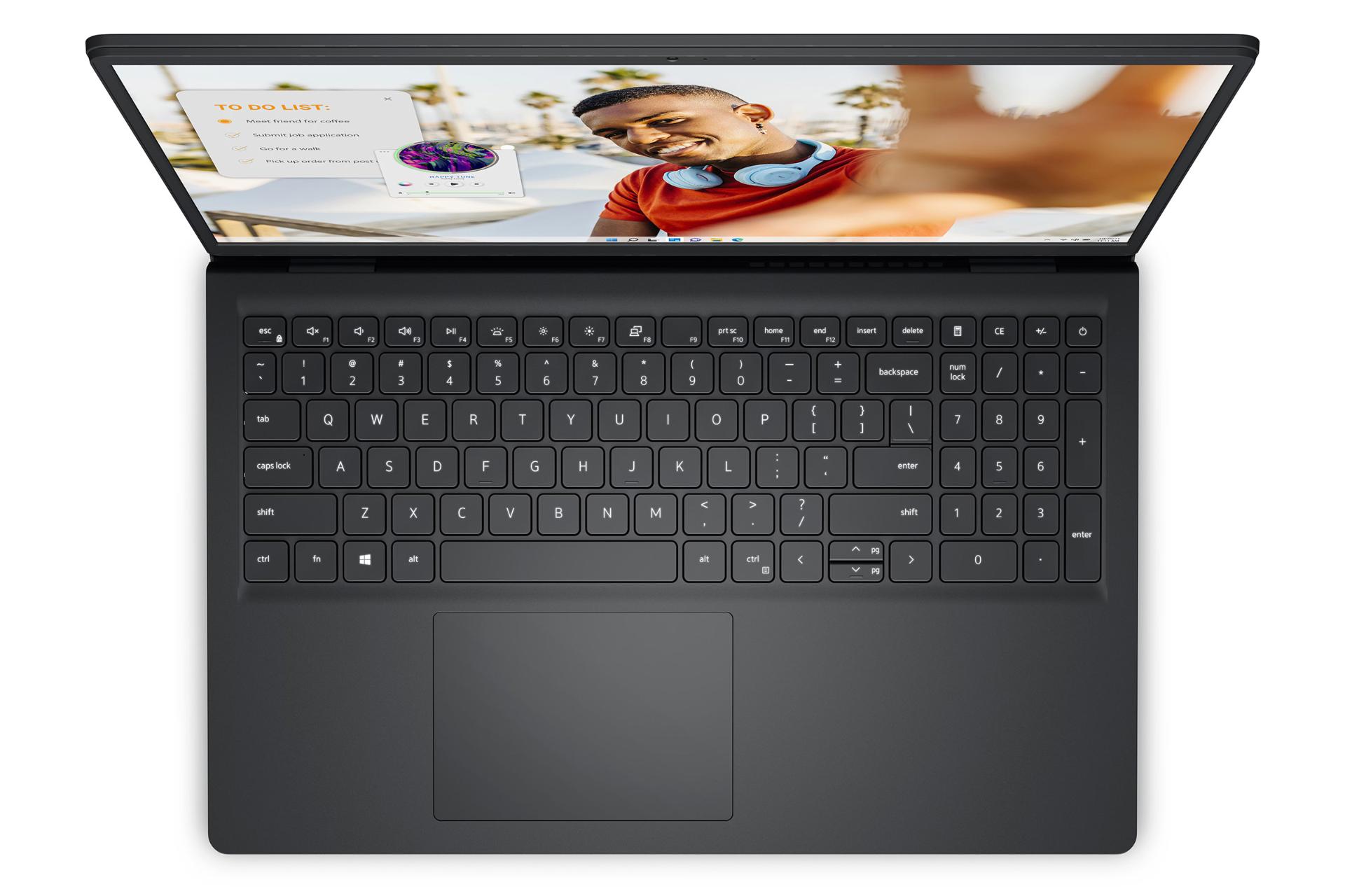 لپ تاپ دل Dell Inspiron 15 3535 نمای بالا و کیبورد