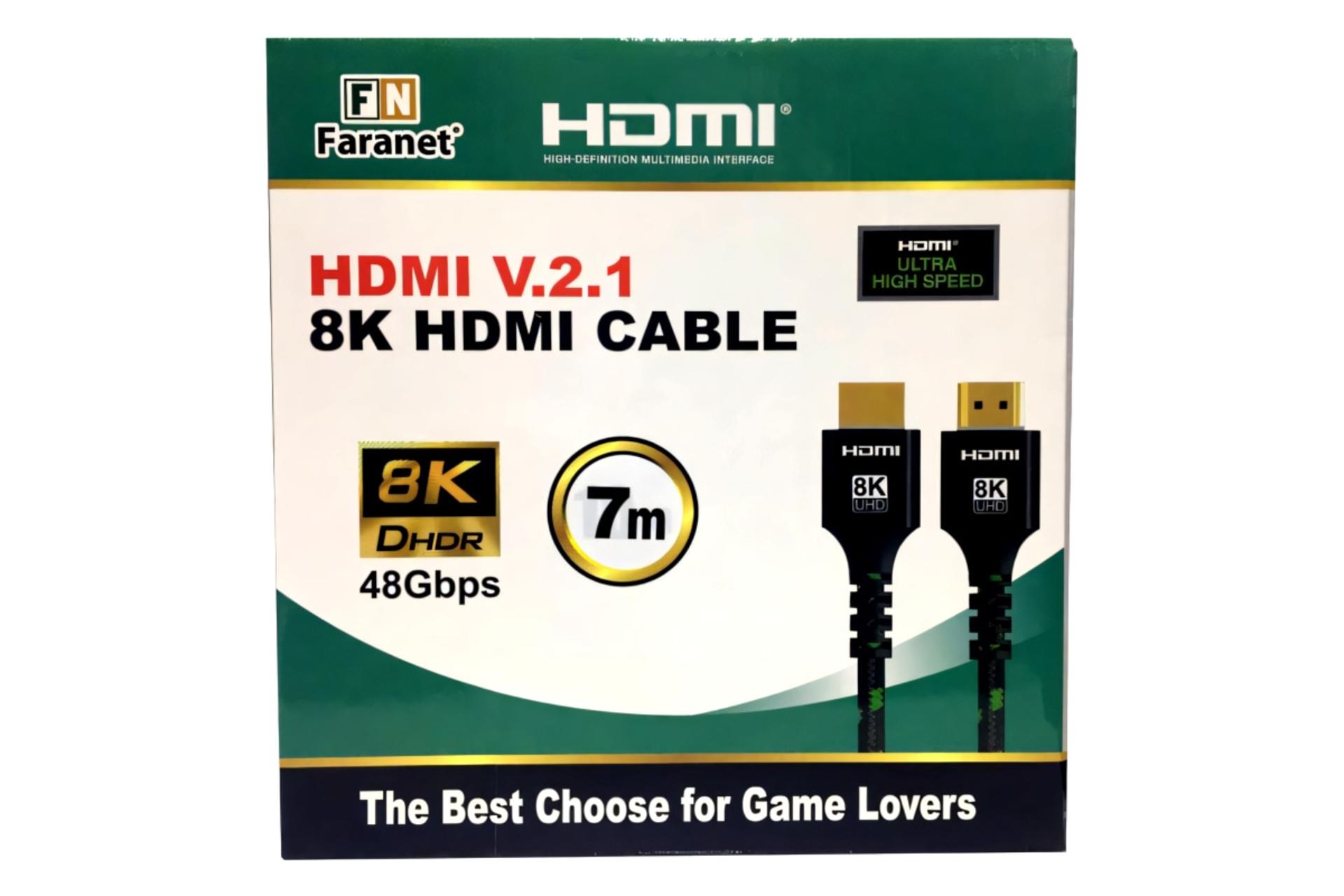 جعبه کابل HDMI فرانت FN-H8CB070 8K 60Hz نسخه 2.1 با طول 7 متر