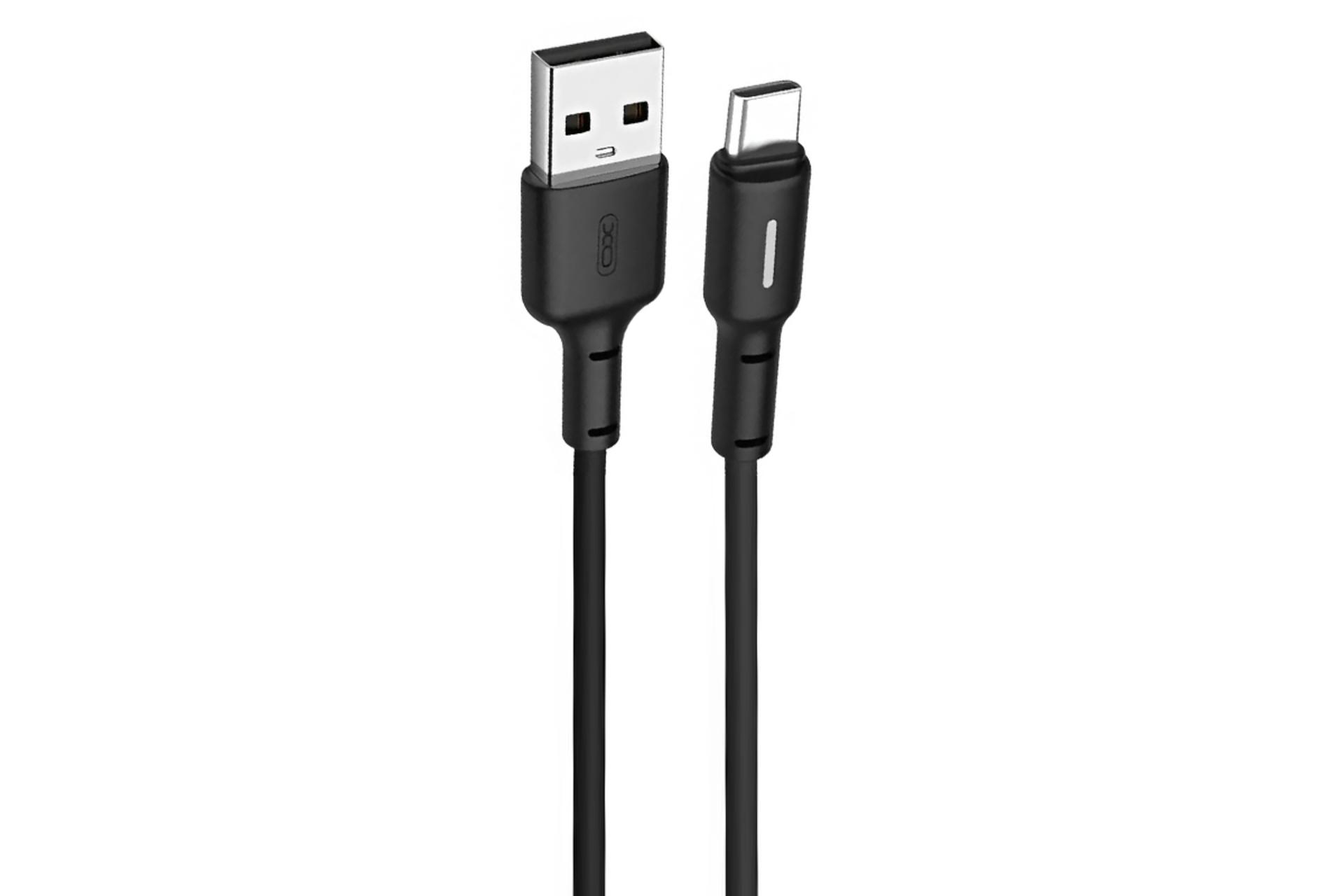 کابل شارژ USB ایکس او Type-A به Type-C مدل NB112 با طول 1 متر رنگ مشکی