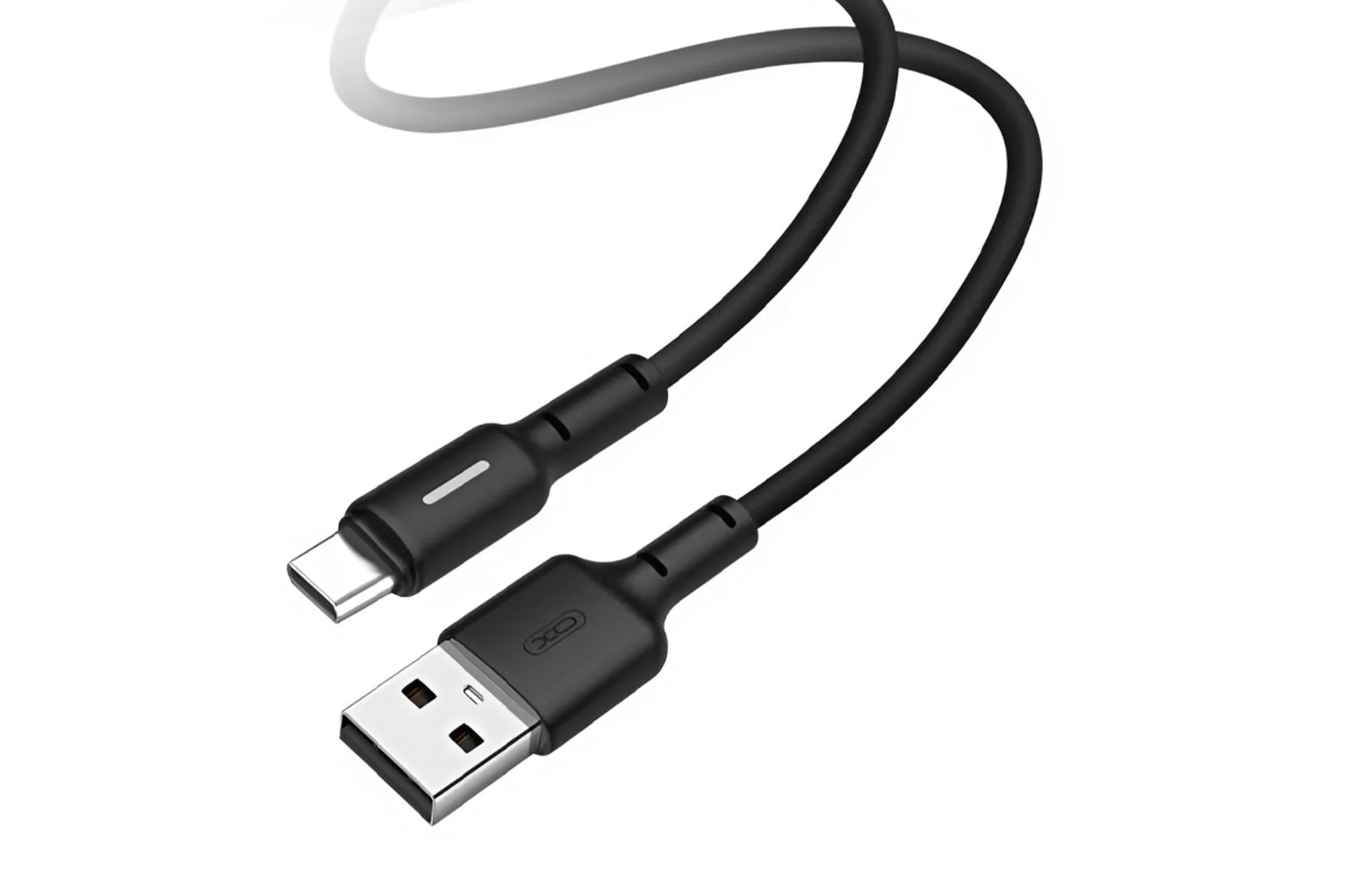 کانکتور و اتصال کابل شارژ USB ایکس او Type-A به Type-C مدل NB112 با طول 1 متر
