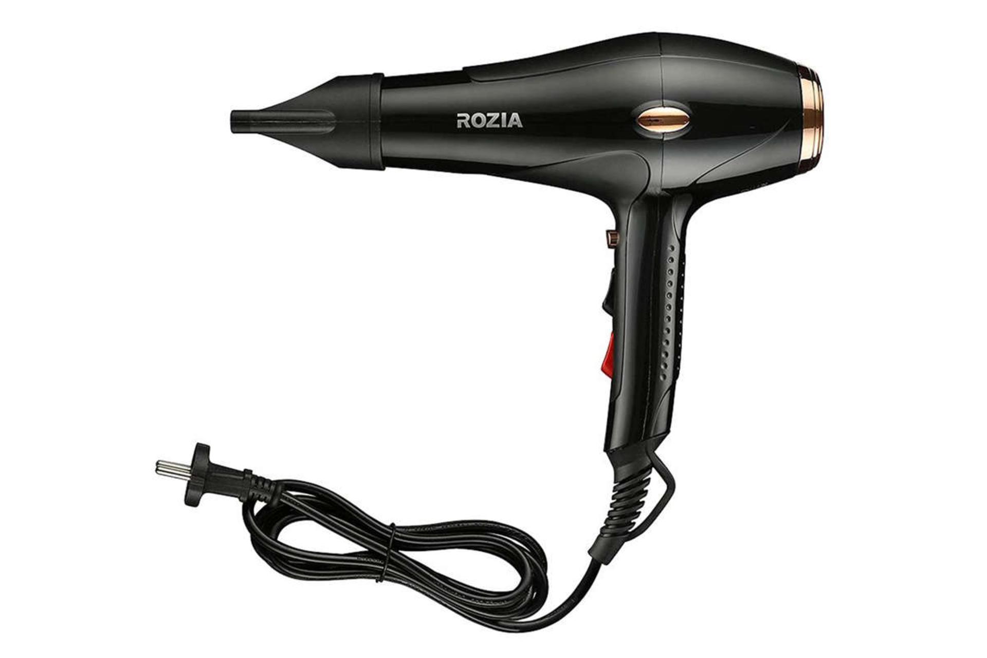 نمای سمت راست سشوار روزیا HC8305 به همراه کابل برق