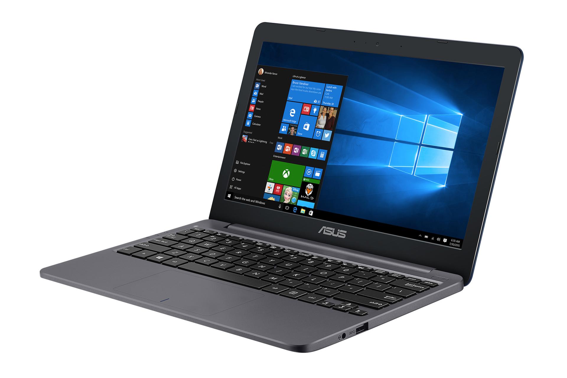 لپ تاپ ایسوس ASUS E203NA نمای جلو و راست
