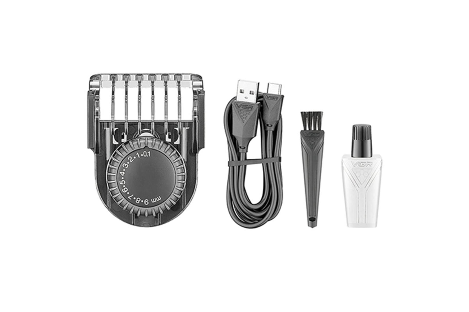 ماشین اصلاح و ریش تراش وی جی آر VGR V-360 شانه و لوازم همراه