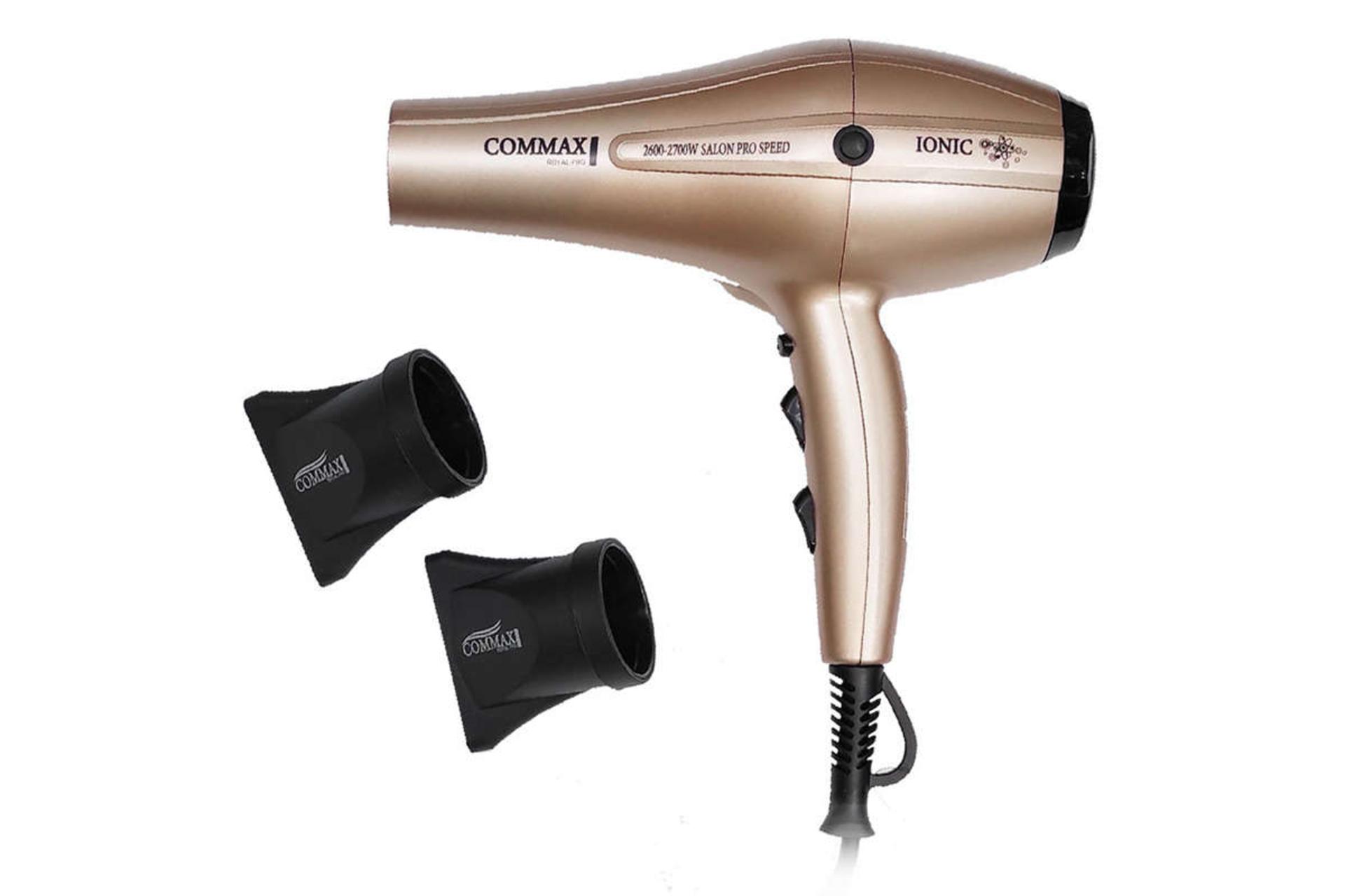 نمای سمت راست سشوار کوماکس CR-7710 به همراه سری متمرکزکننده