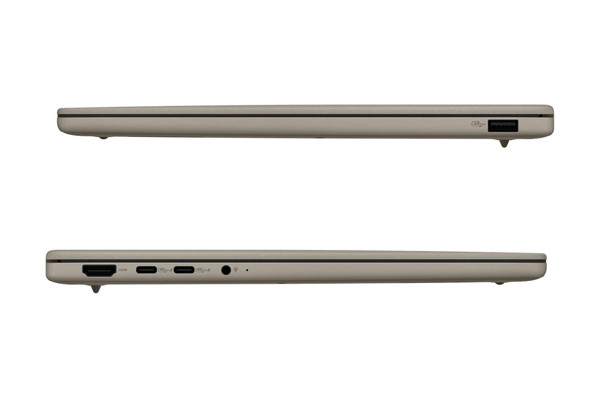 لپ تاپ ایسوس ASUS Zenbook A14 UX3407 نمای جانبی و درگاه ها