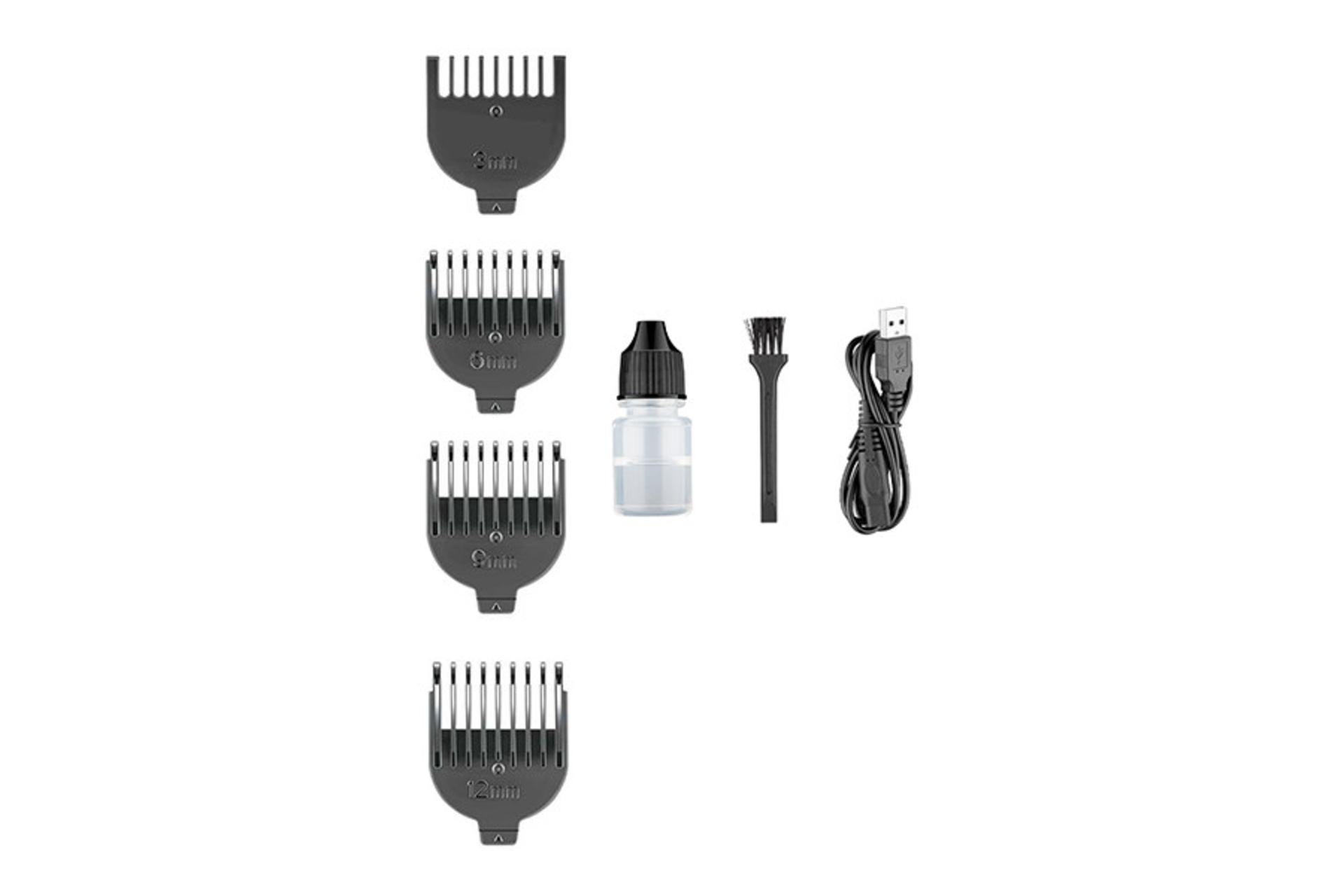 ماشین اصلاح و ریش تراش وی جی آر VGR V-055 شانه ها و لوازم همراه