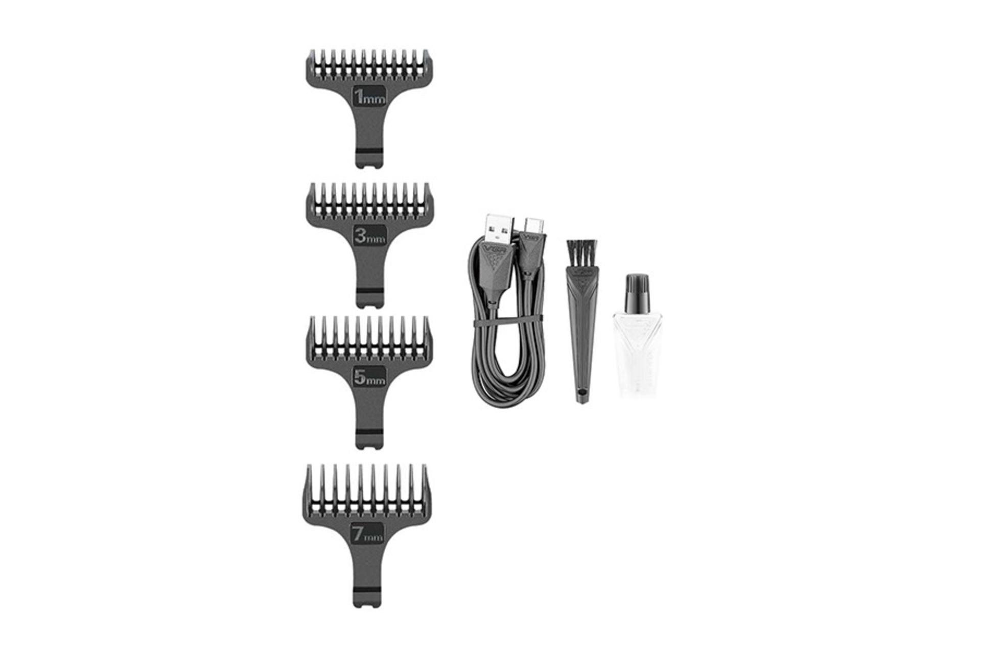 ماشین اصلاح و ریش تراش وی جی آر VGR V-931 شانه ها و لوازم همراه