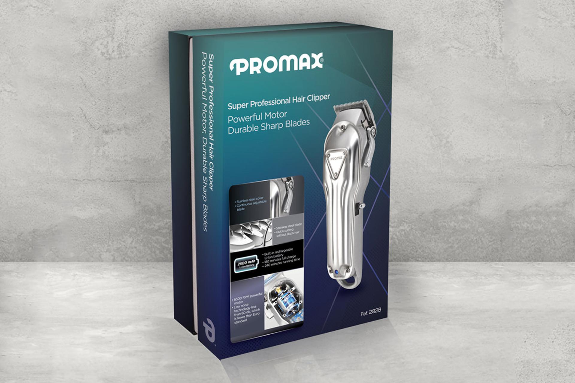 ماشین اصلاح و ریش تراش پرومکس Promax 2828 جعبه و بسته بندی