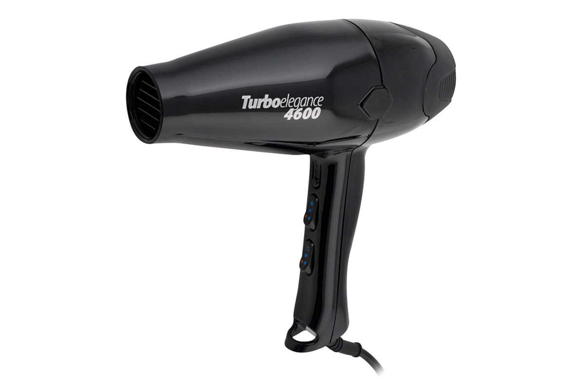 نمای جلوی سشوار تکنو درای Turbo Elegance 4600 رنگ مشکی