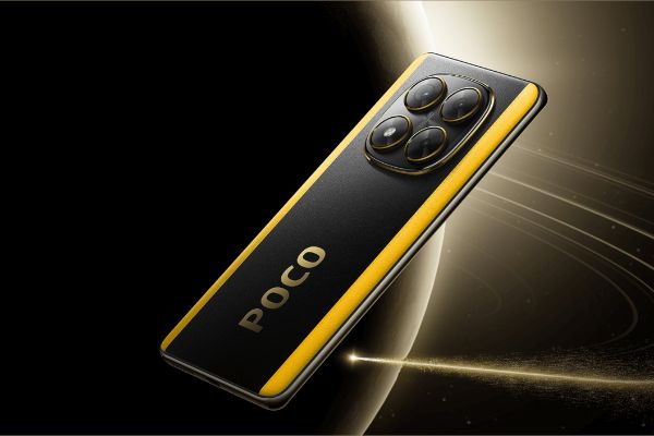 پنل پشت و چینش دوربین گوشی موبایل پوکو X7 شیائومی مشکی و زرد / Xiaomi Poco X7